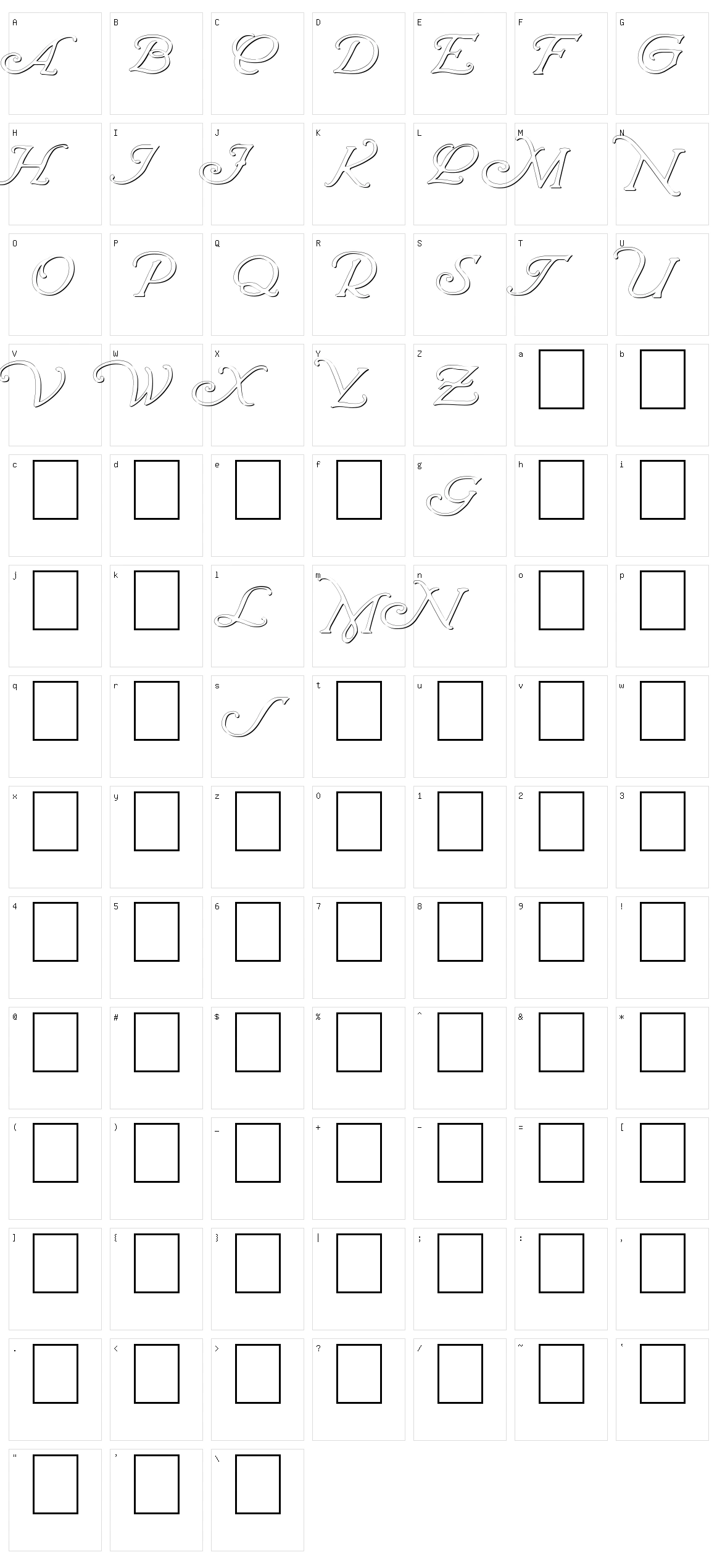 Wrenn Initials Character Set