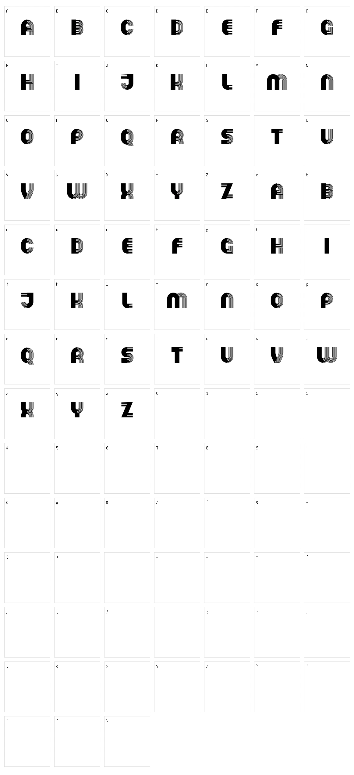 Yiphi Character Set
