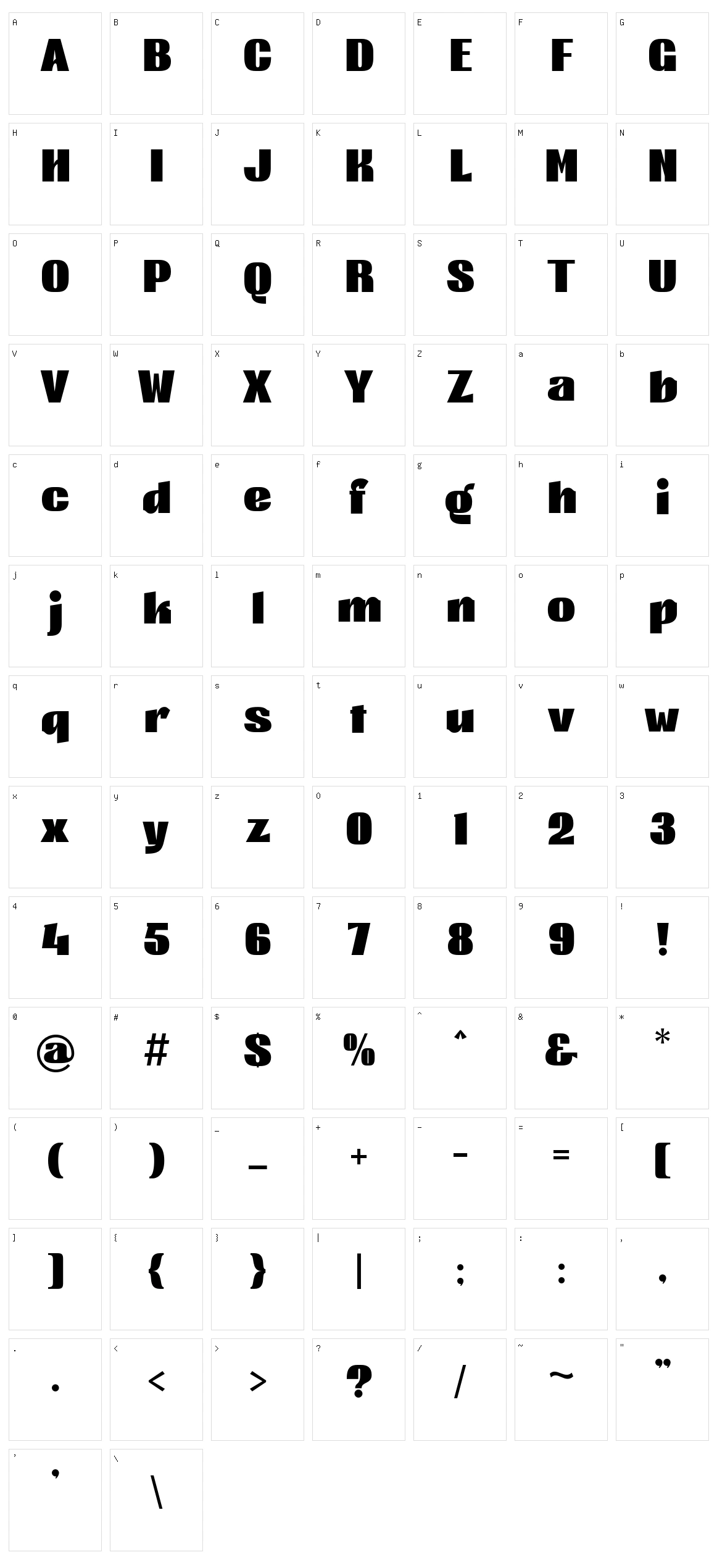 York Game Character Set