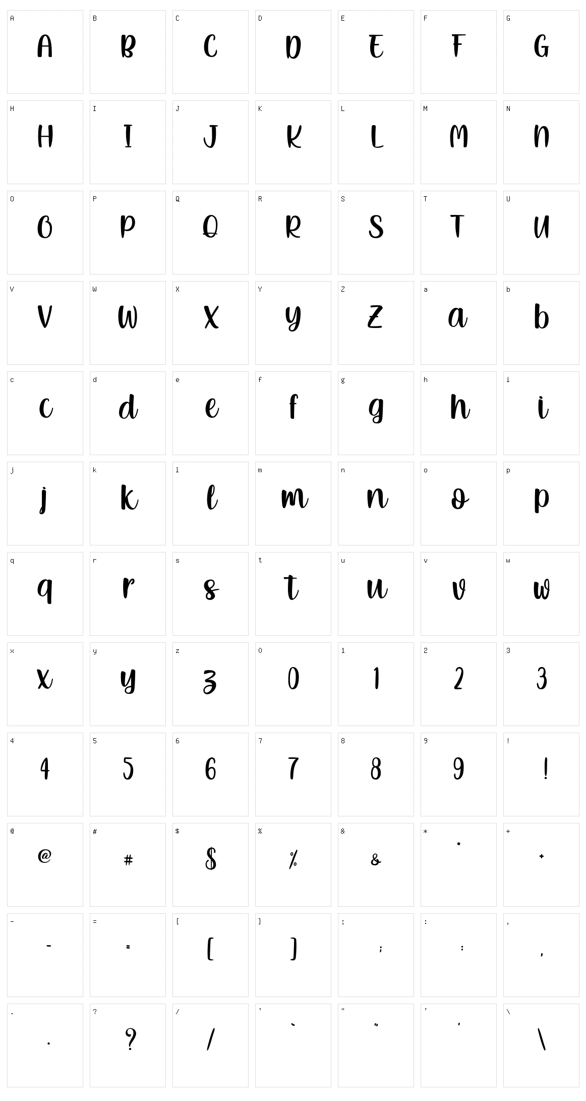 Lusy Jazz Character Set