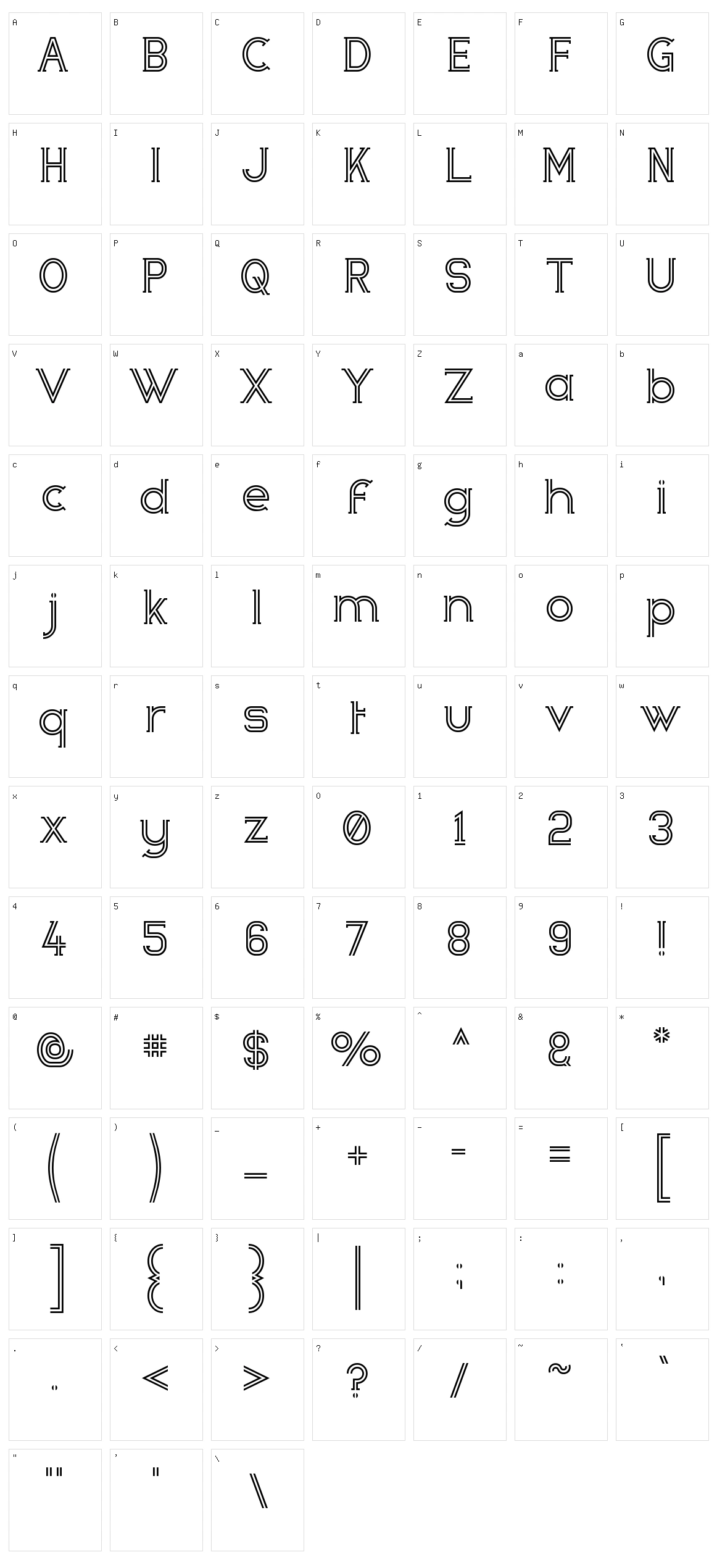Zebrra Character Set