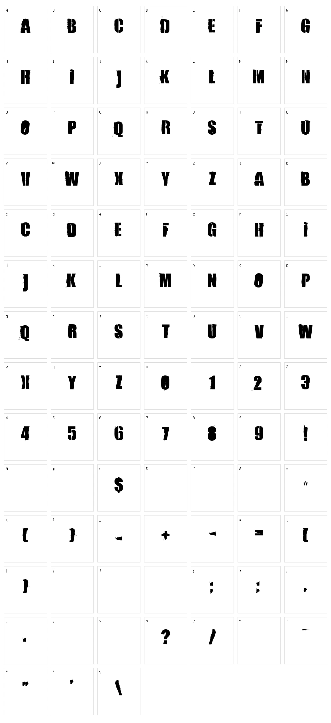 84 Rock! Character Set