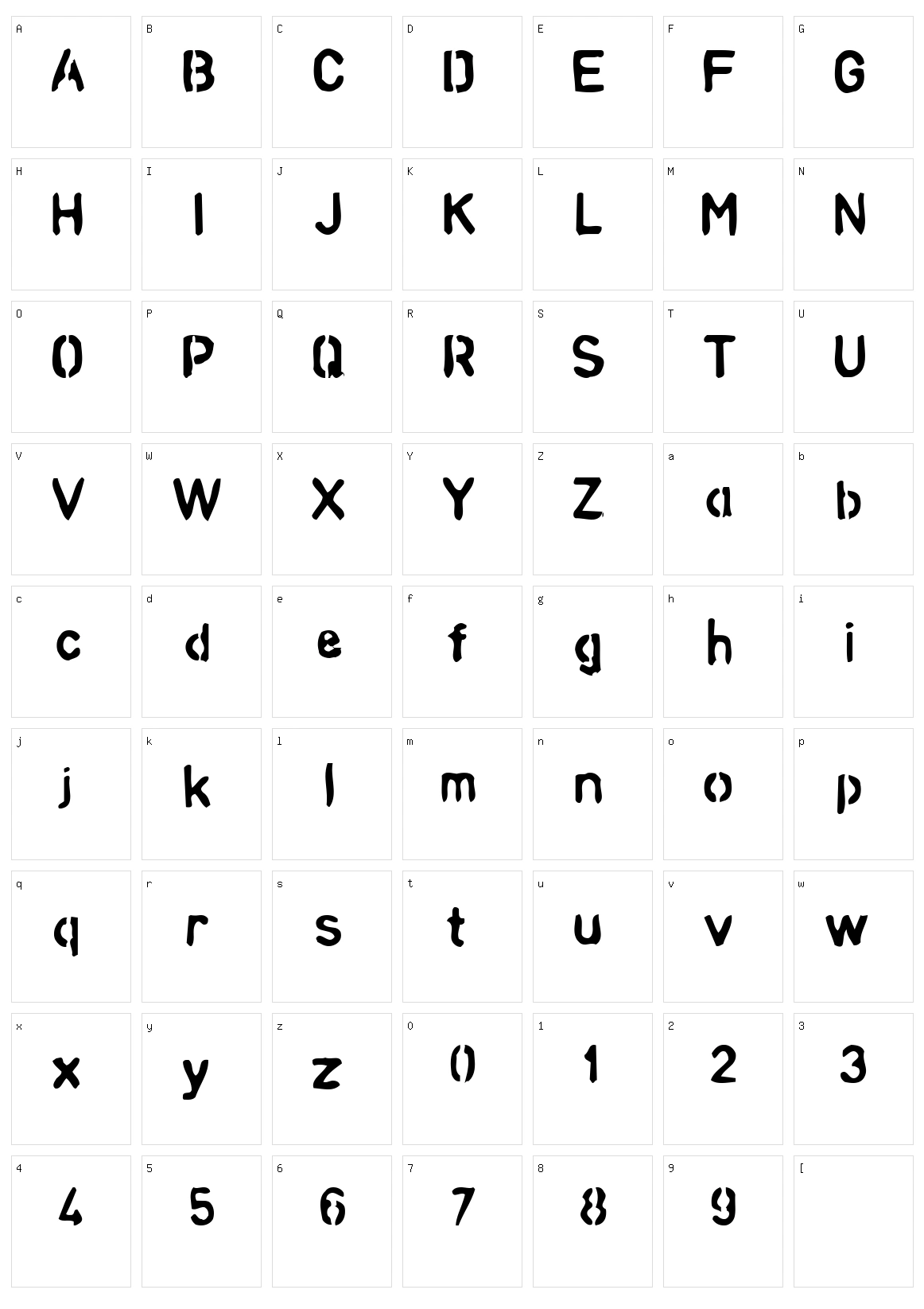 Analog Character Set