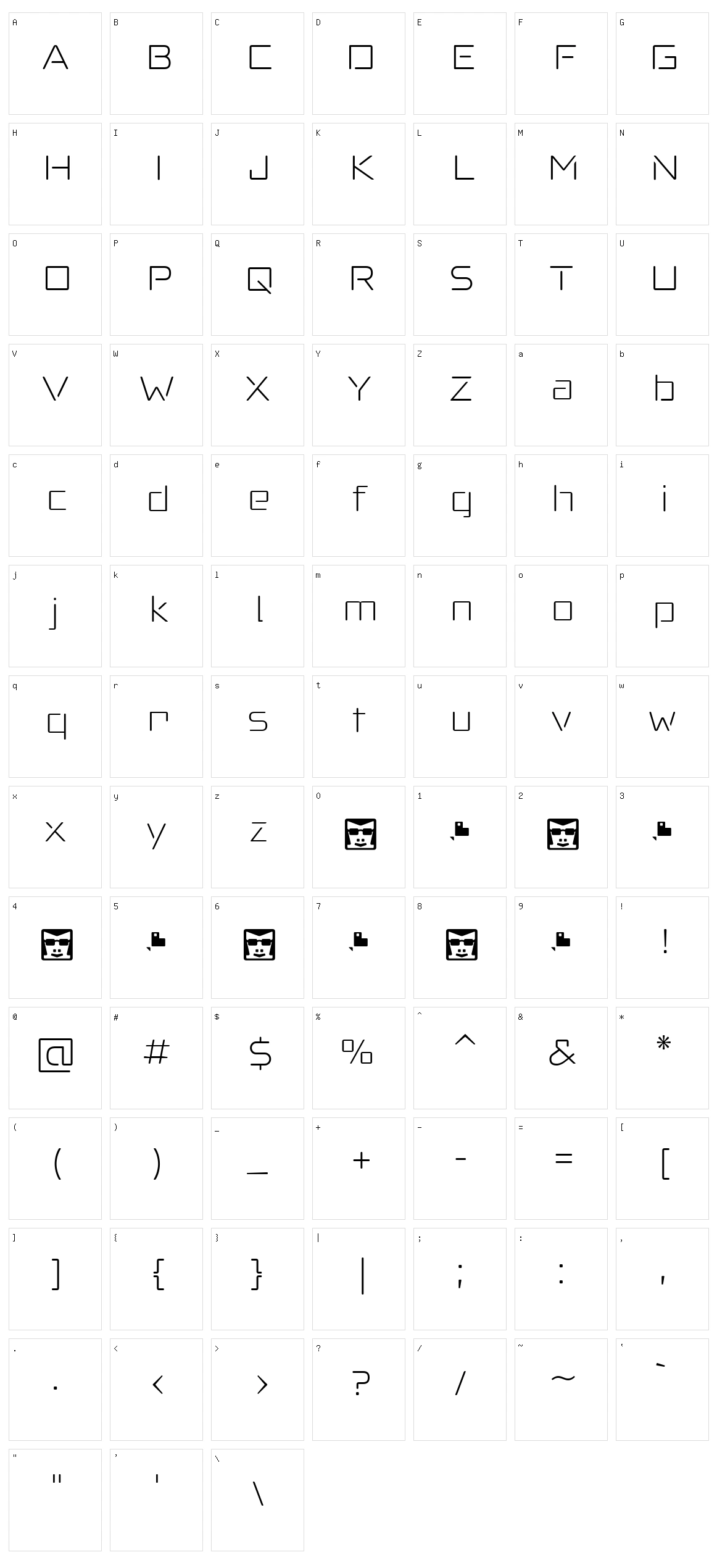 Anoxic Character Set
