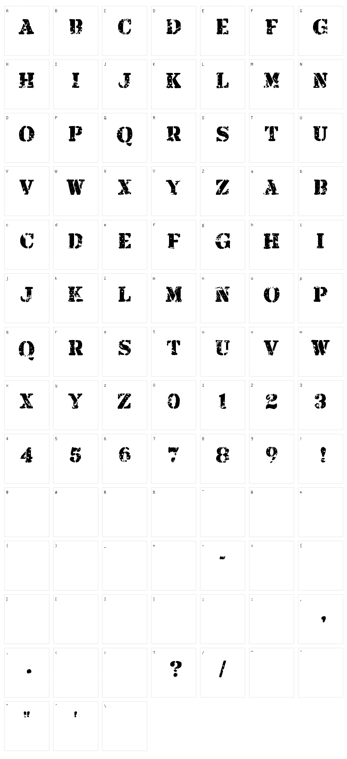 Armalite Rifle Character Set