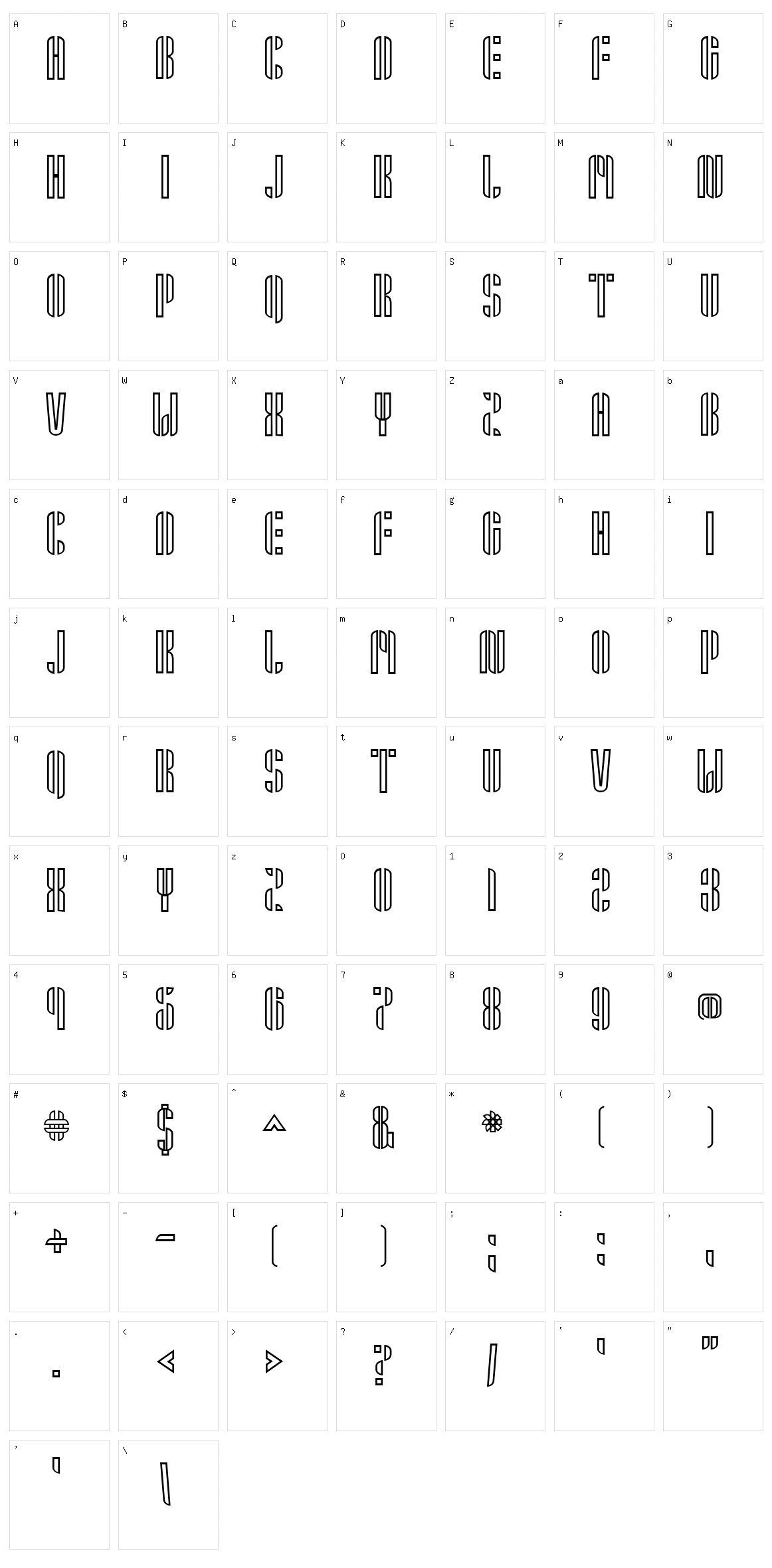 Armin Character Set