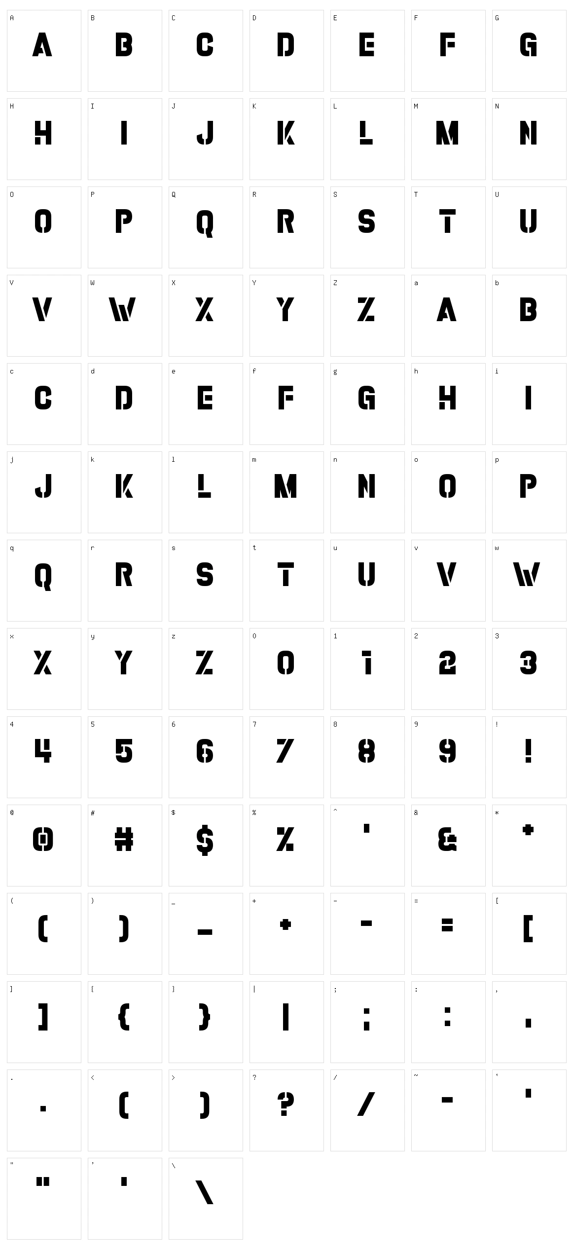 Army Buster Character Set