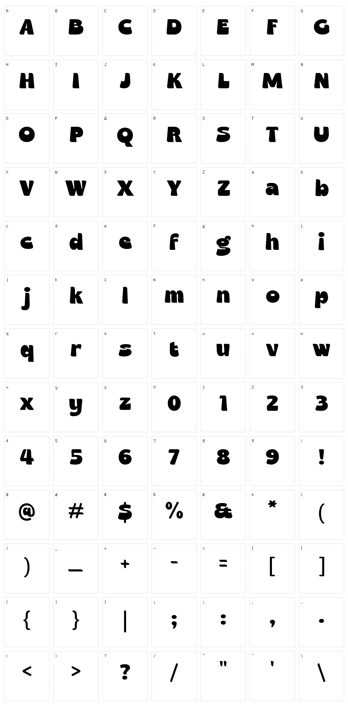 Balladon Character Set