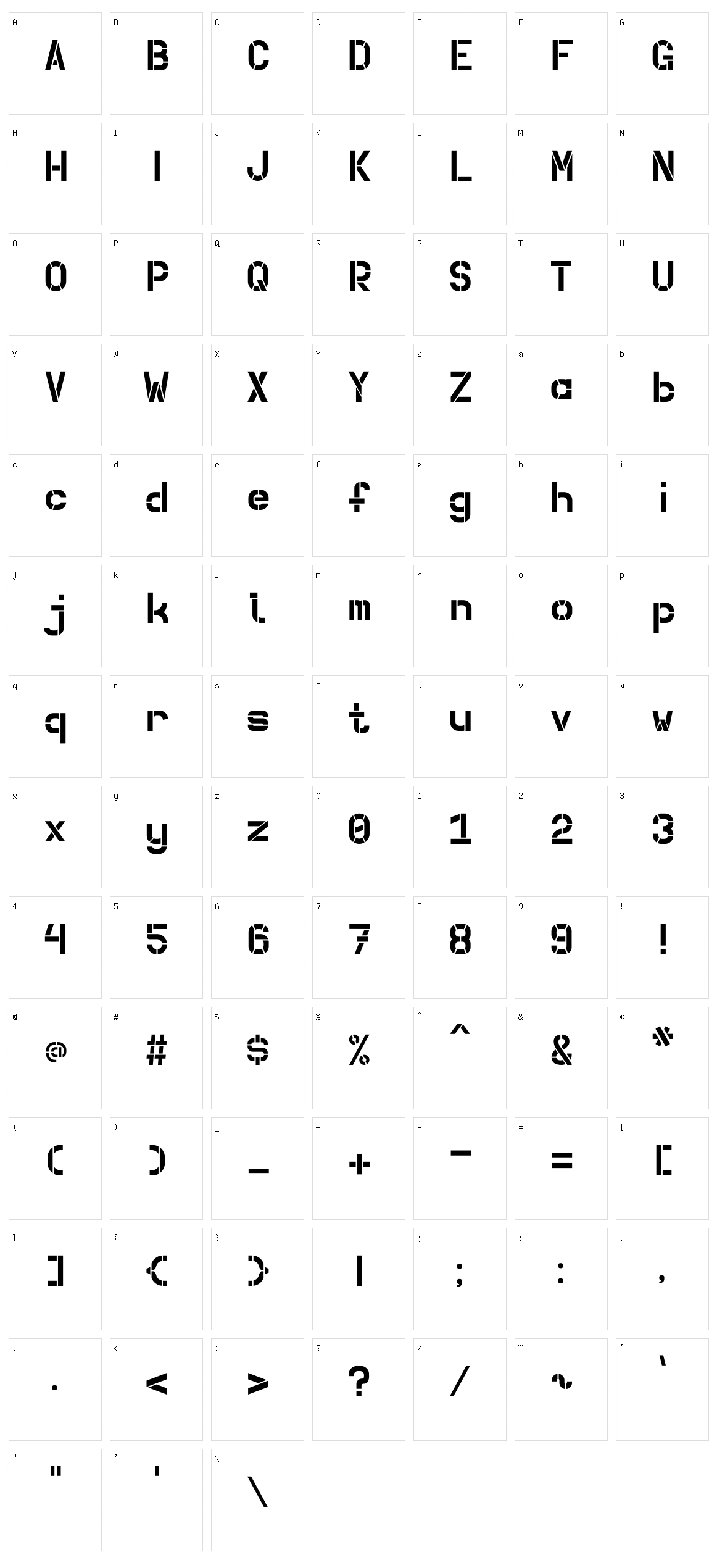 Betong Character Set