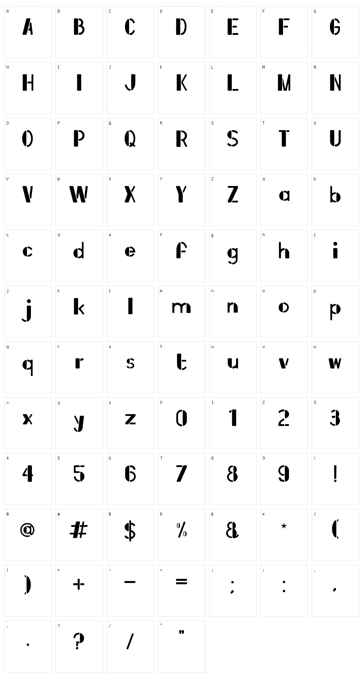 Bipolar Character Set