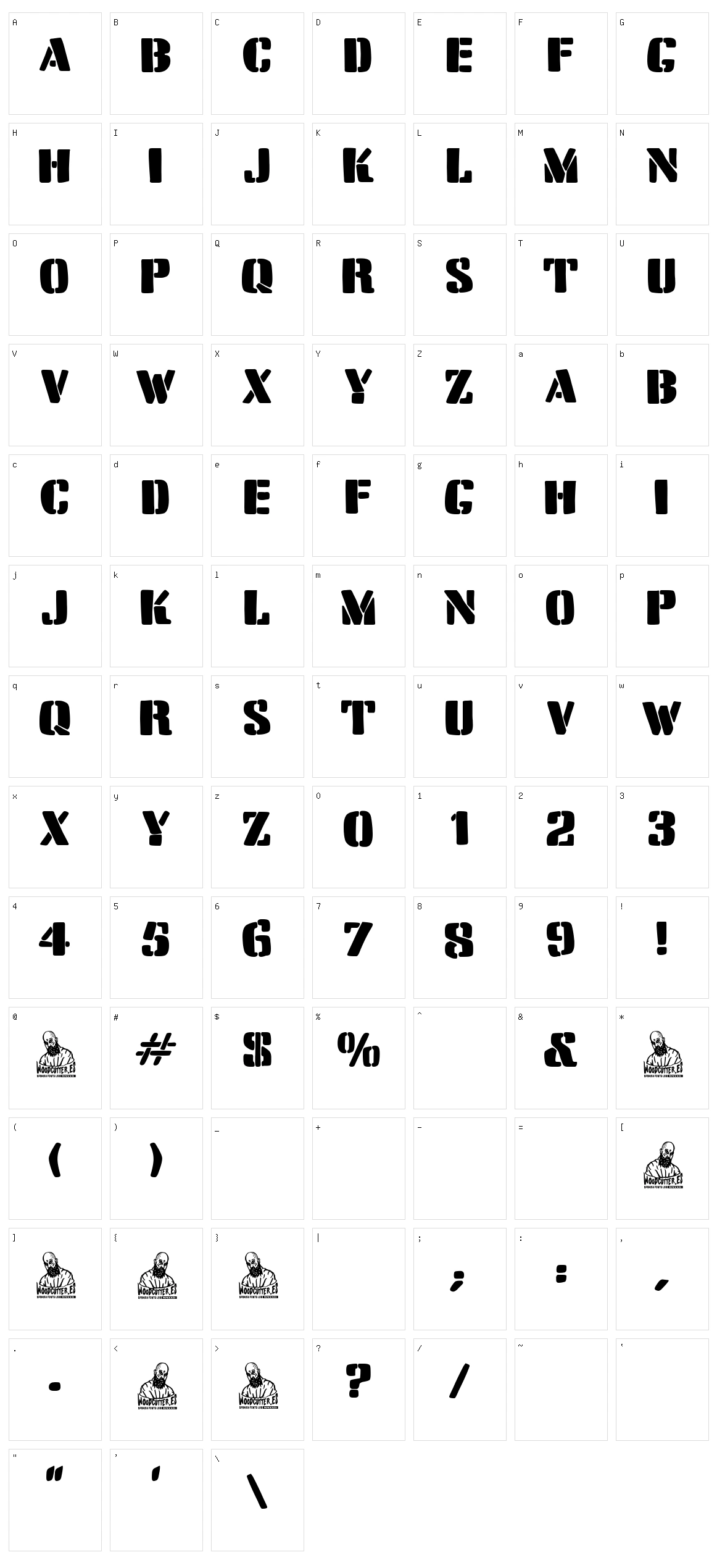 Breaking Stencil News Character Set