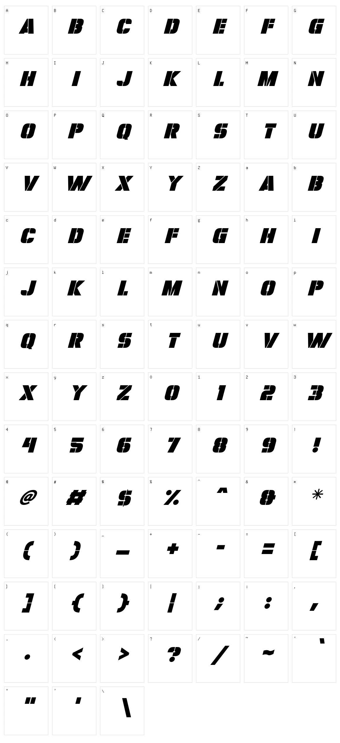 Bulletproof Character Set