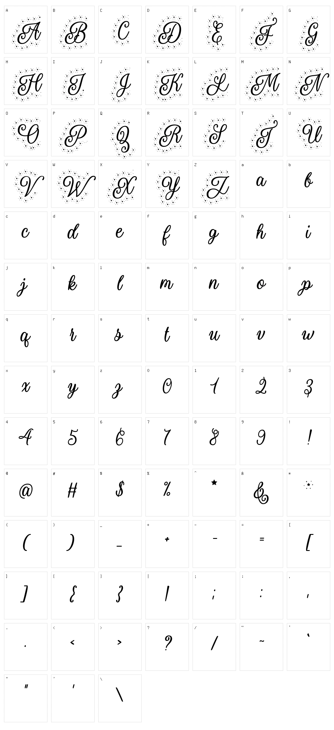Staryssa Character Set