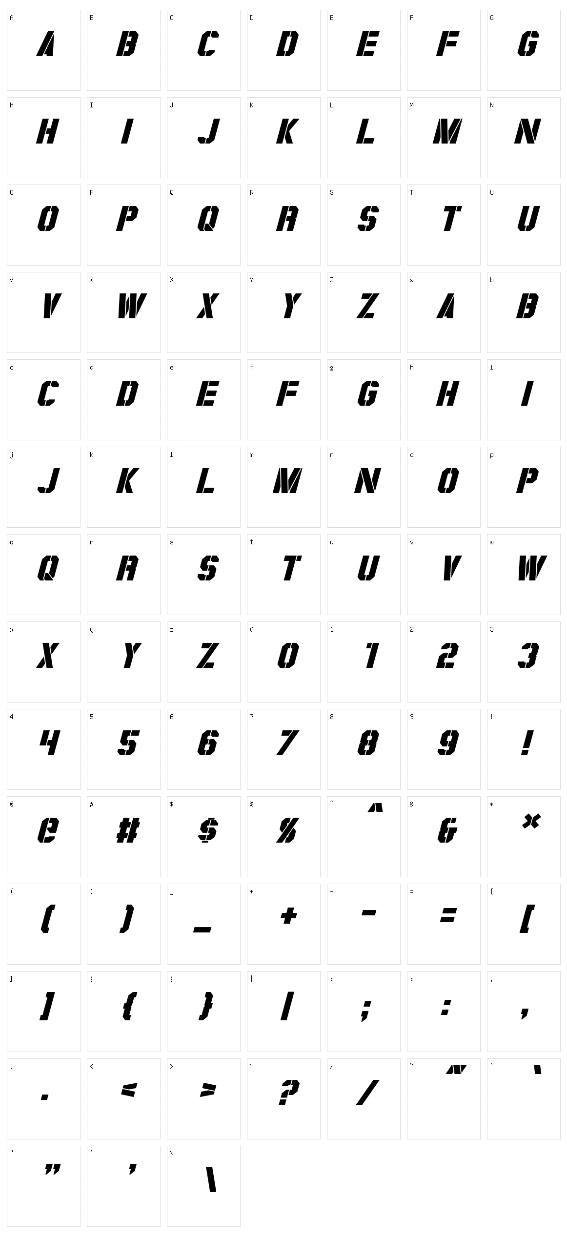 Coburn Character Set