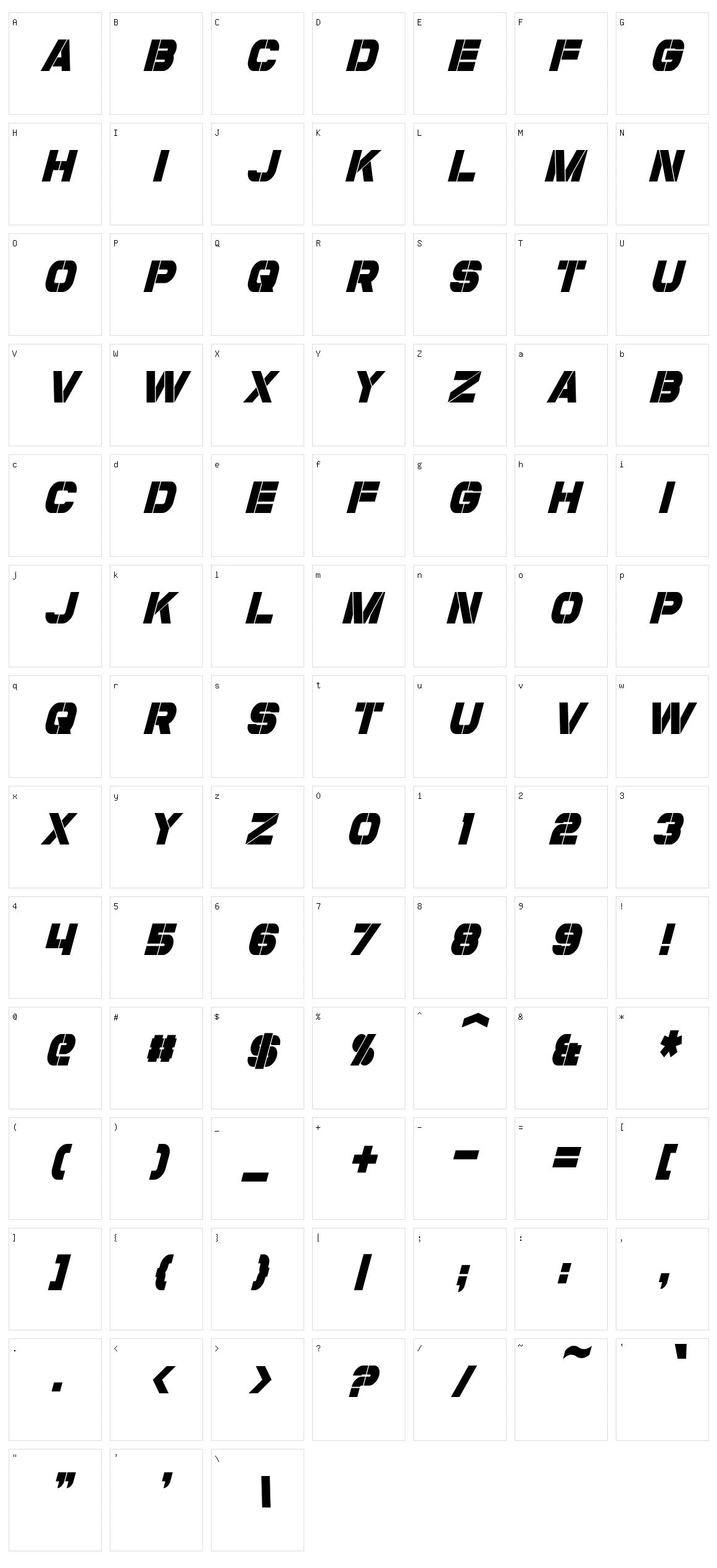 Coulson Character Set