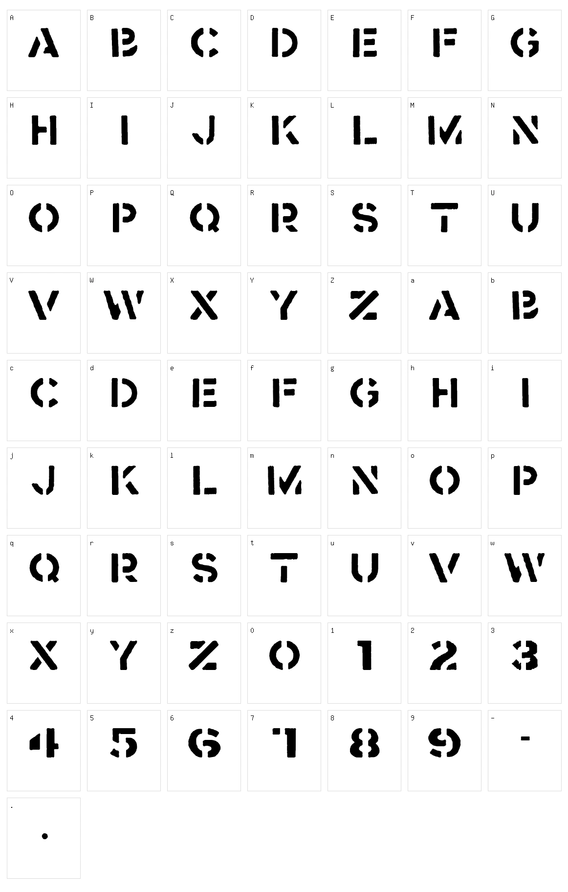 Crass Character Set