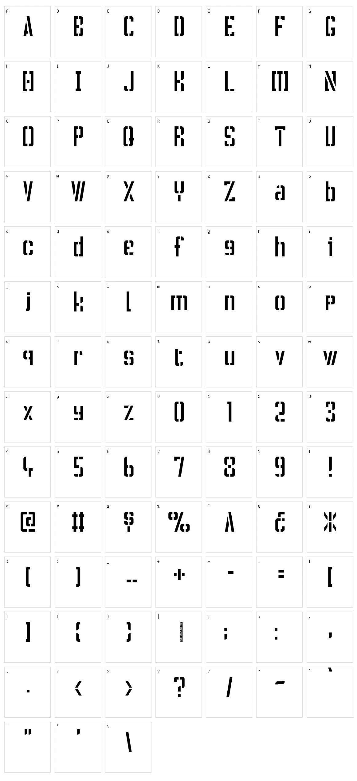 Crass Roots OFL Character Set