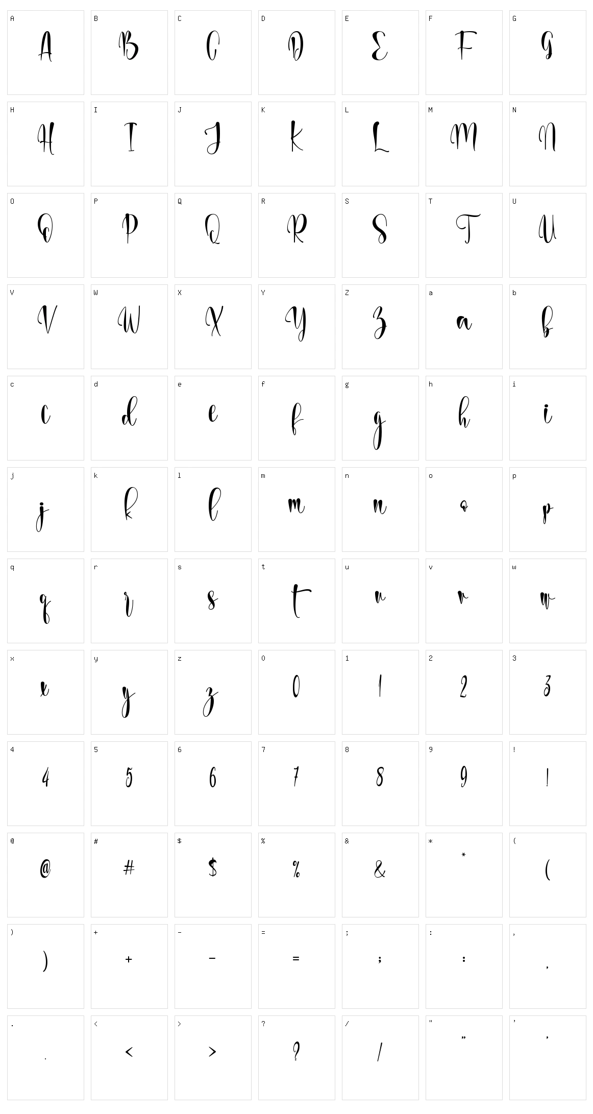 Springleaf Character Set