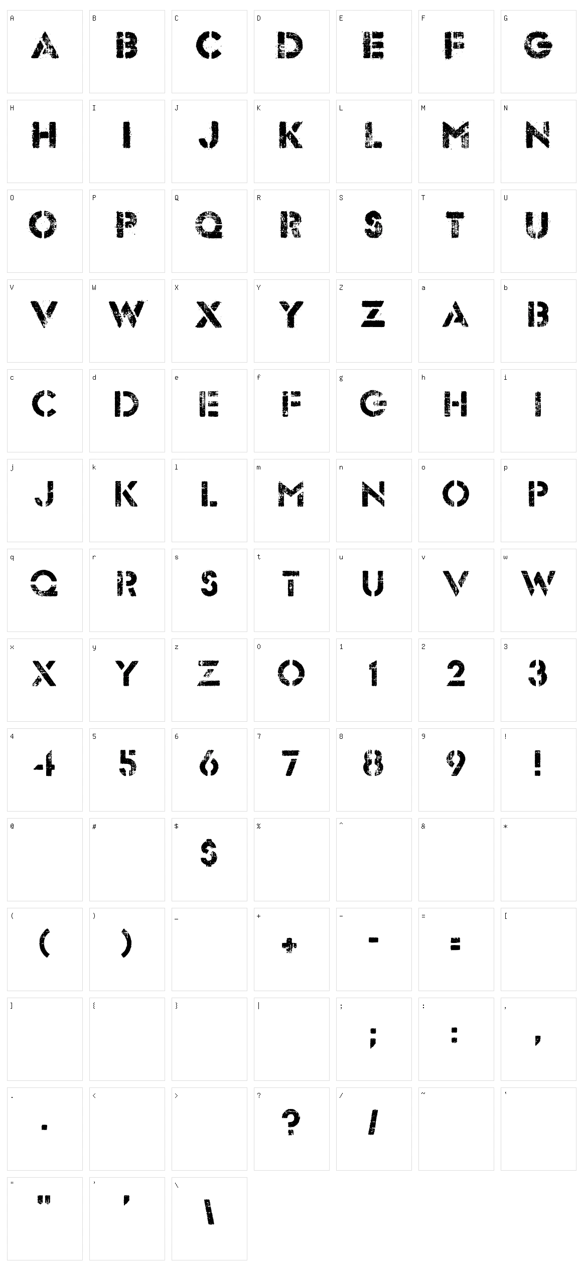 Dock 51 Character Set