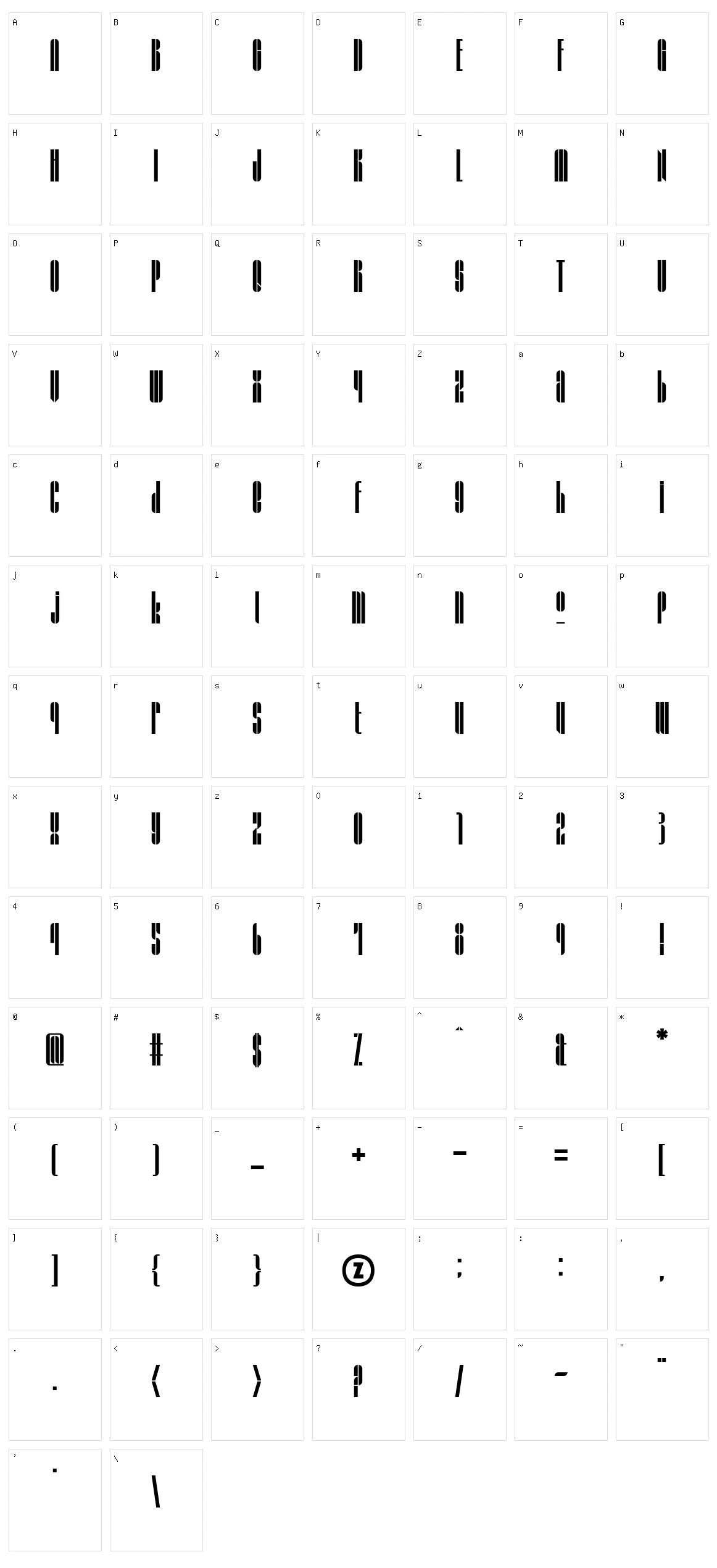 Grafika Type.4 Character Set