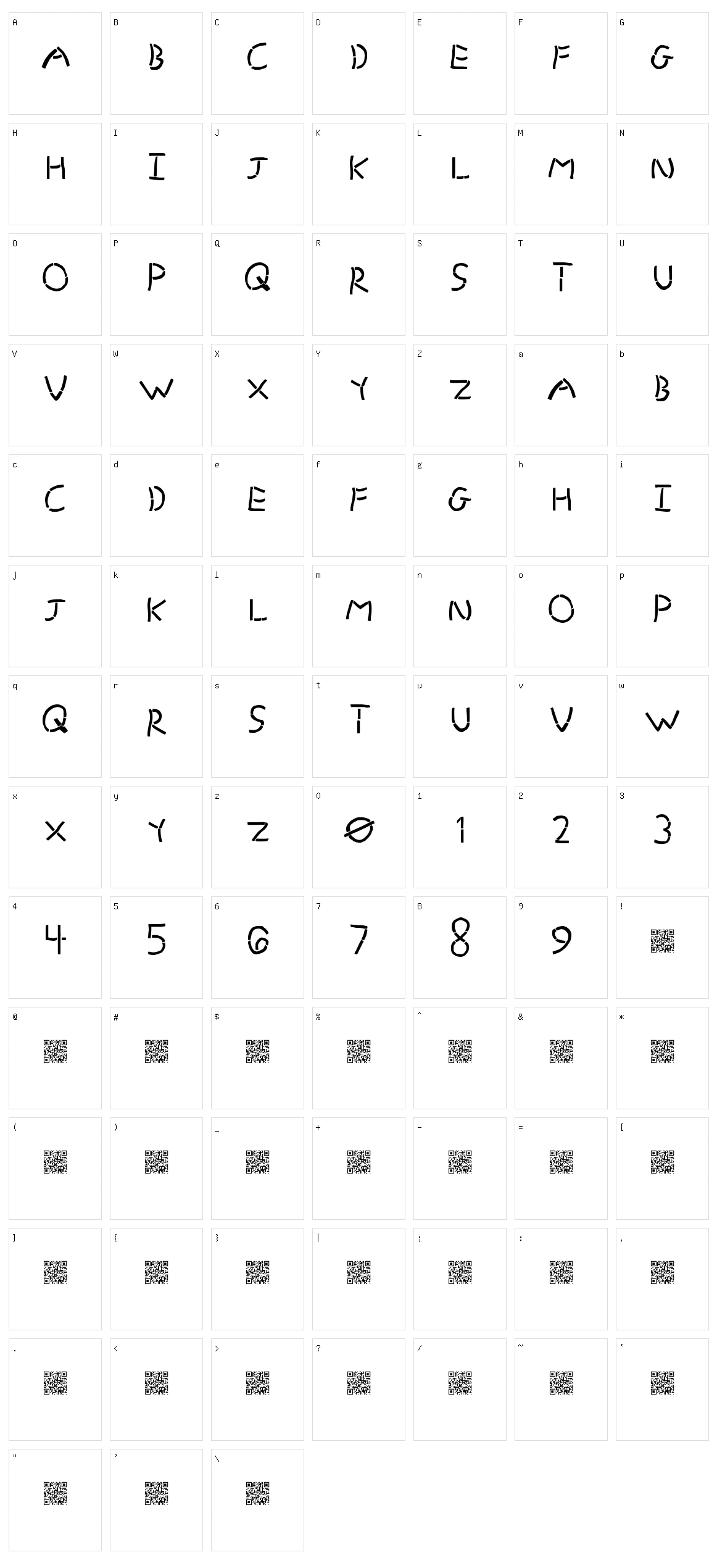 Grand Stencil Character Set