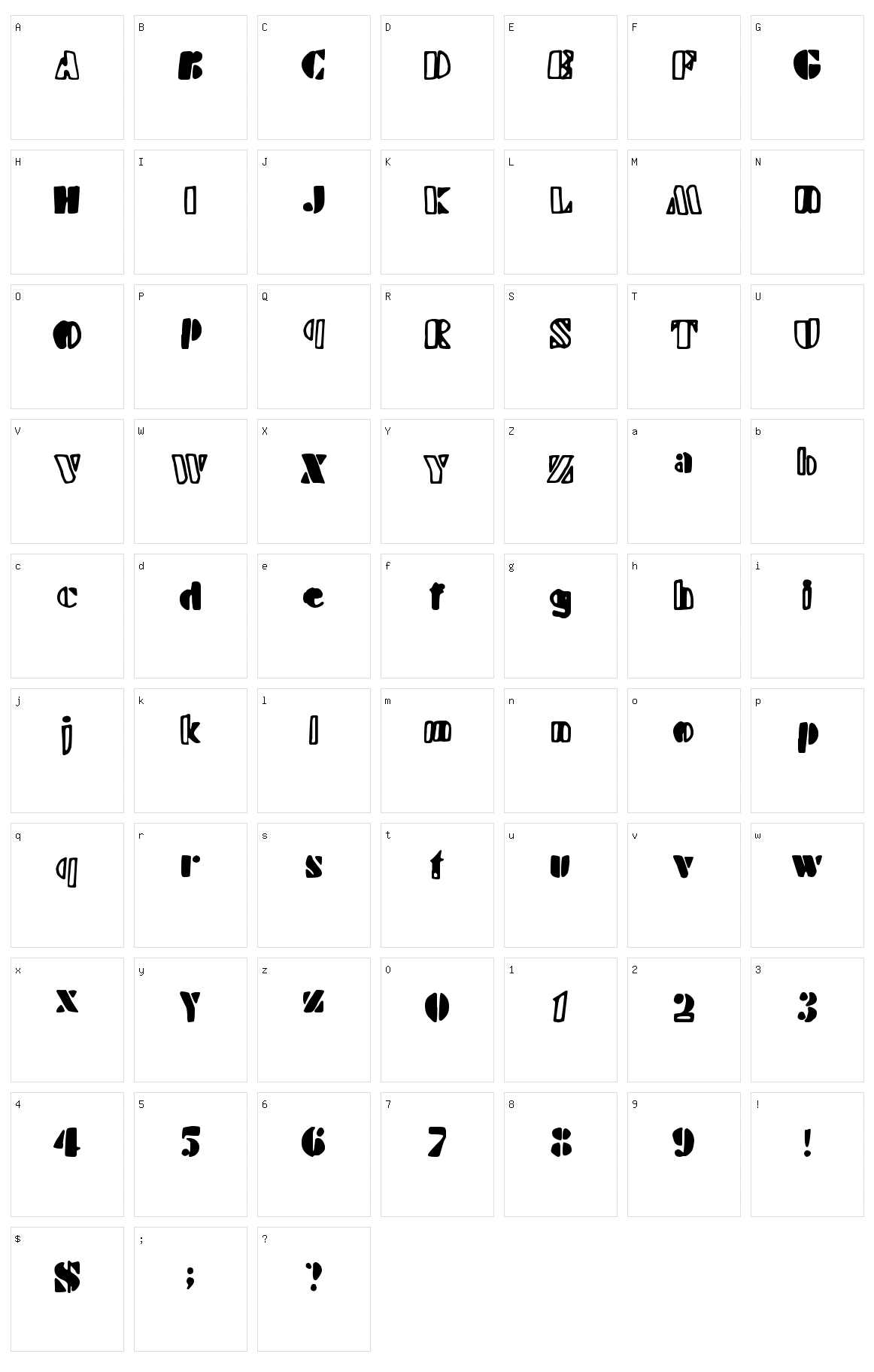 Handy Stencil Character Set