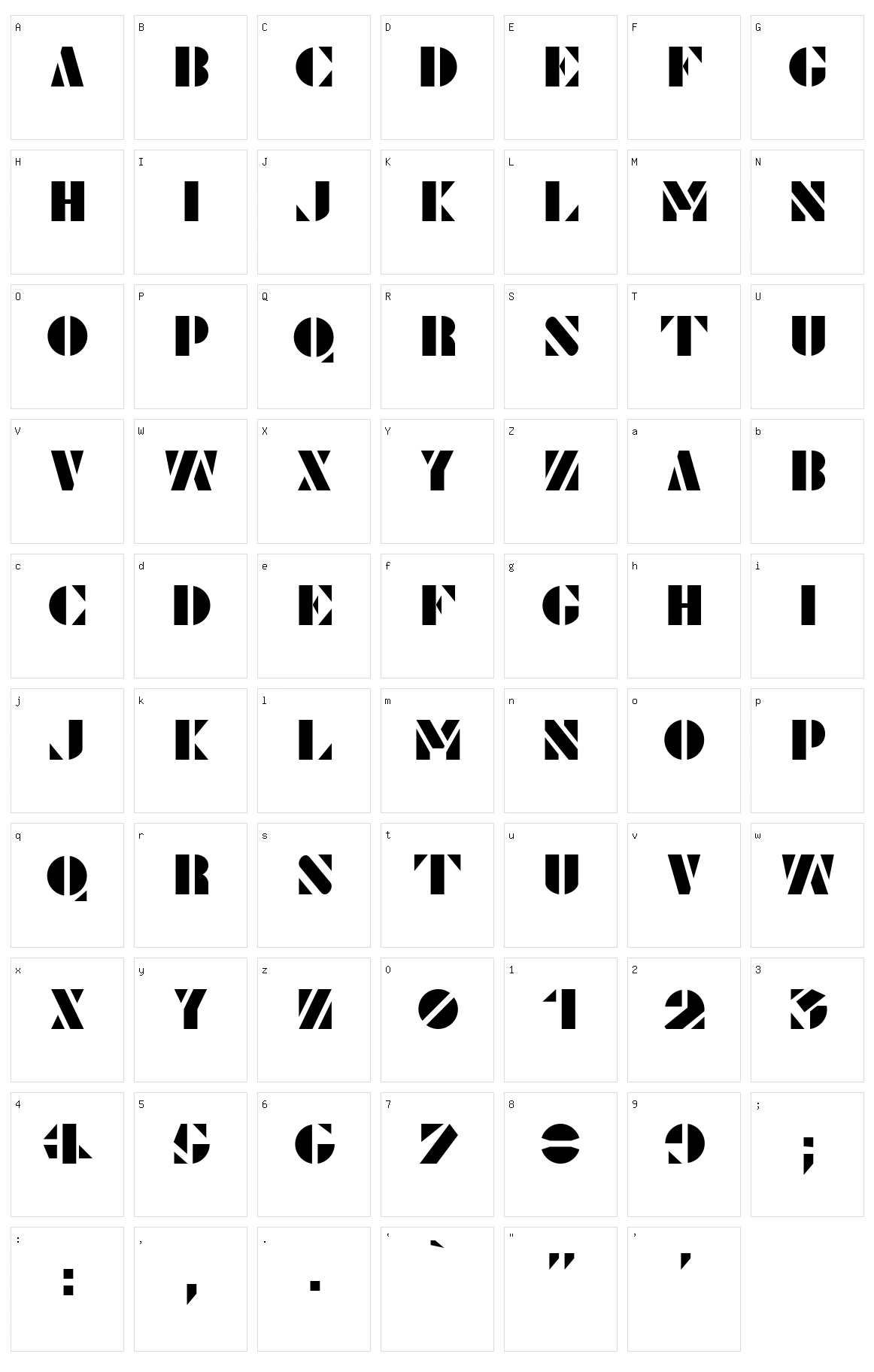 Le Pochoir Character Set