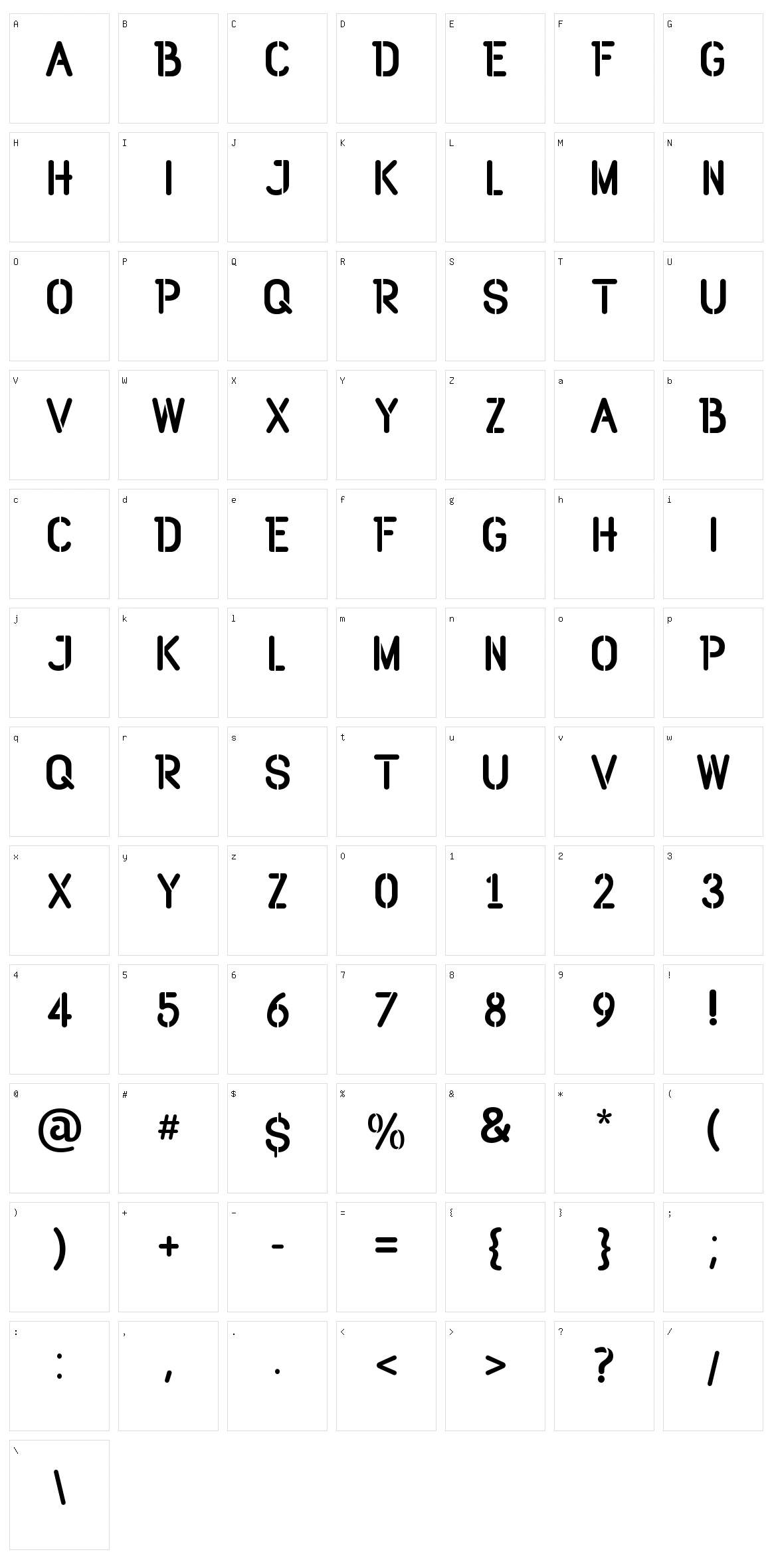 Loccomotive Character Set