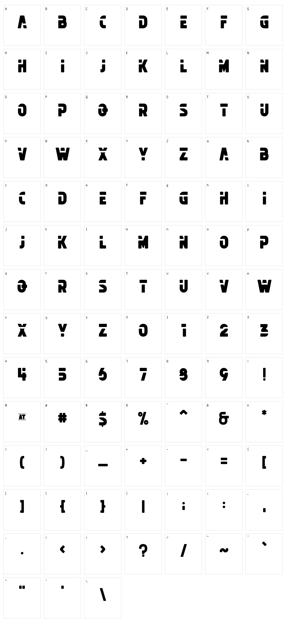 Michelangelo Character Set