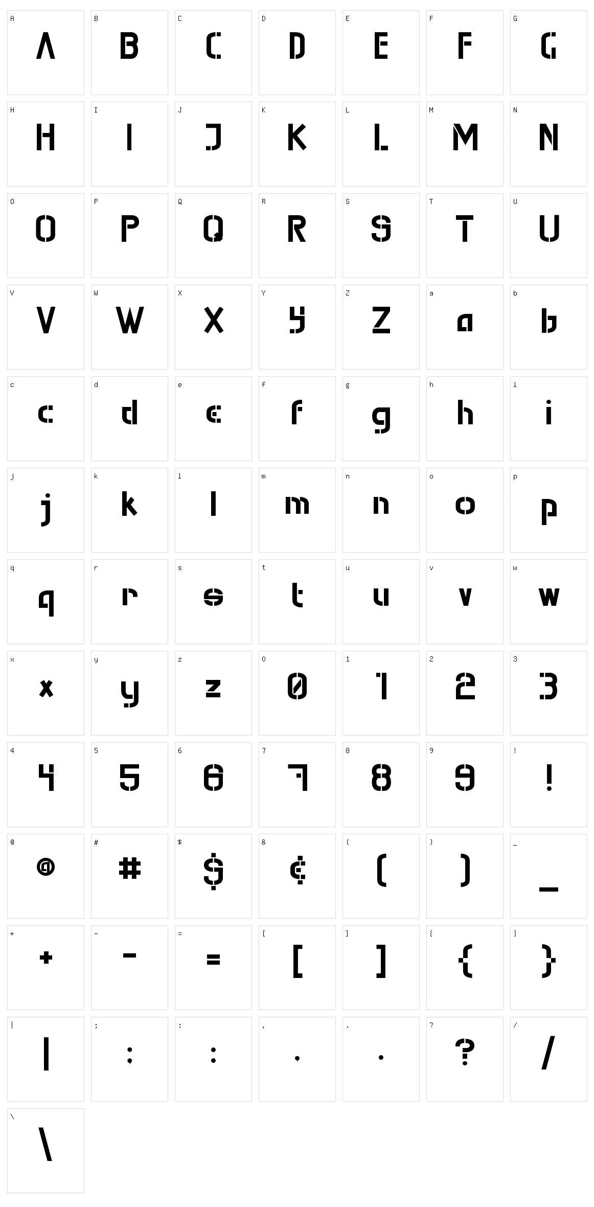 Mura Knockout Character Set