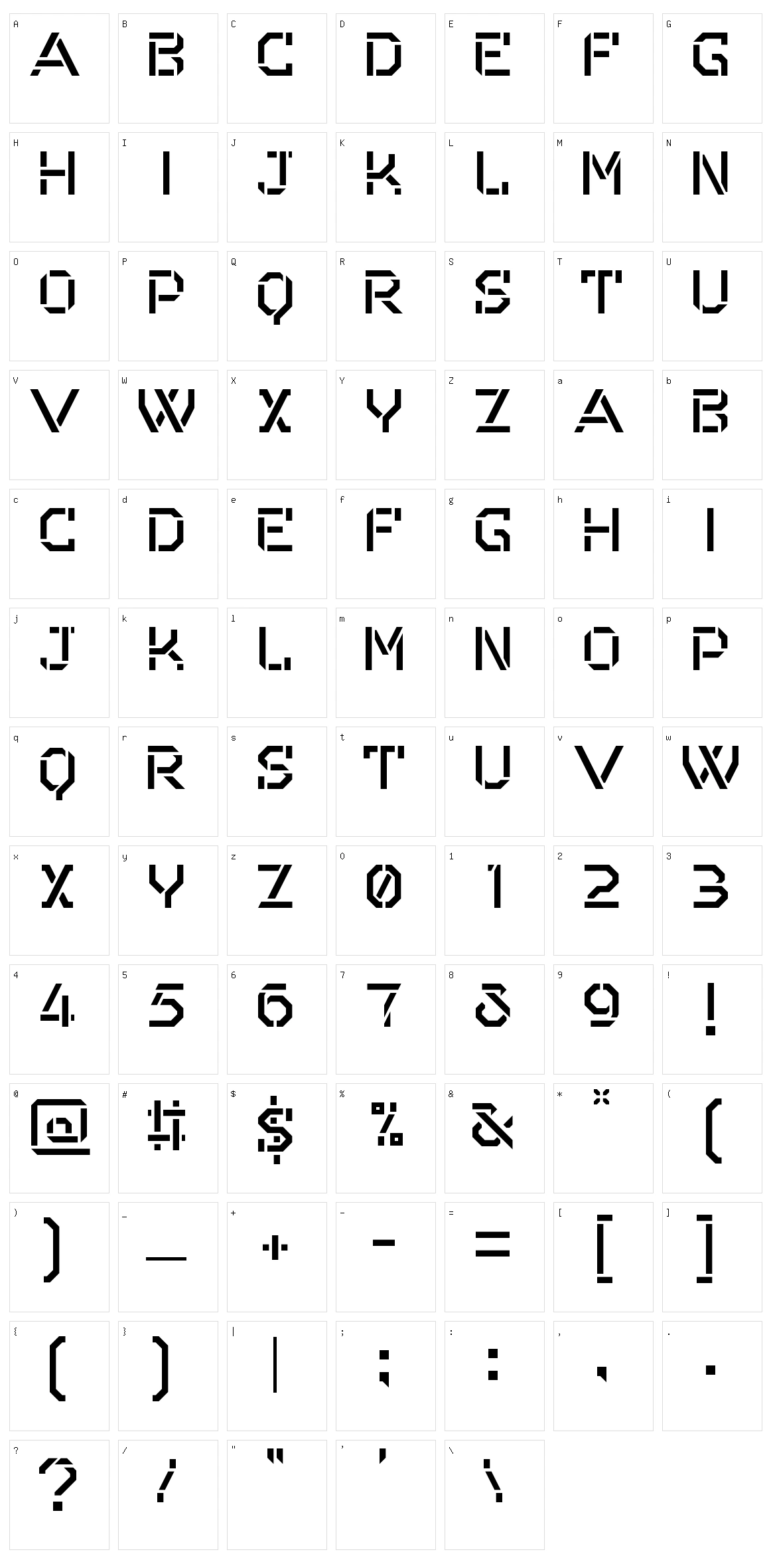 Odessa Character Set