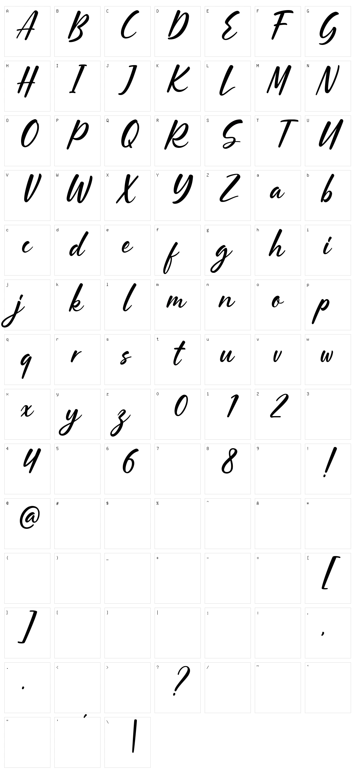 Rosseville Character Set