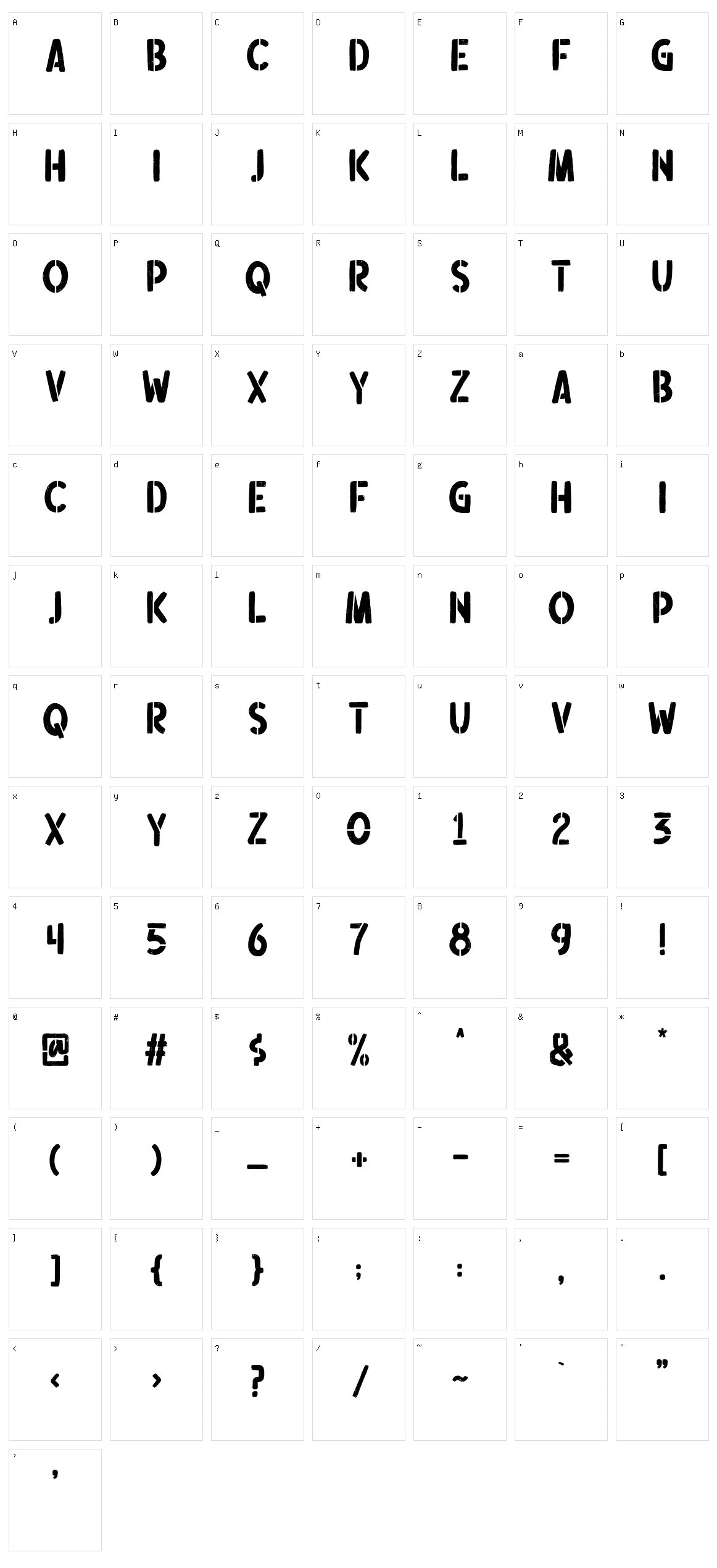 Ouders Character Set
