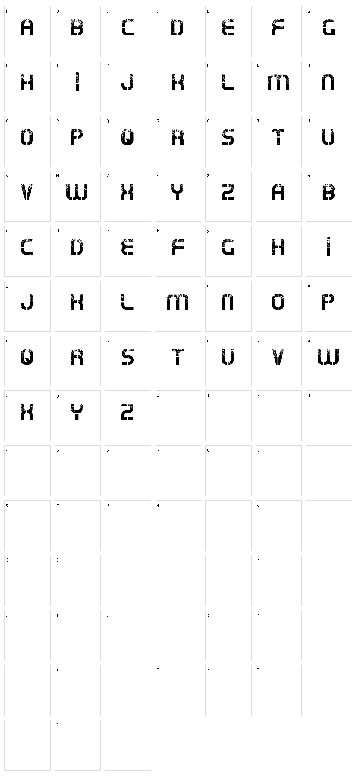 Oxin War Character Set