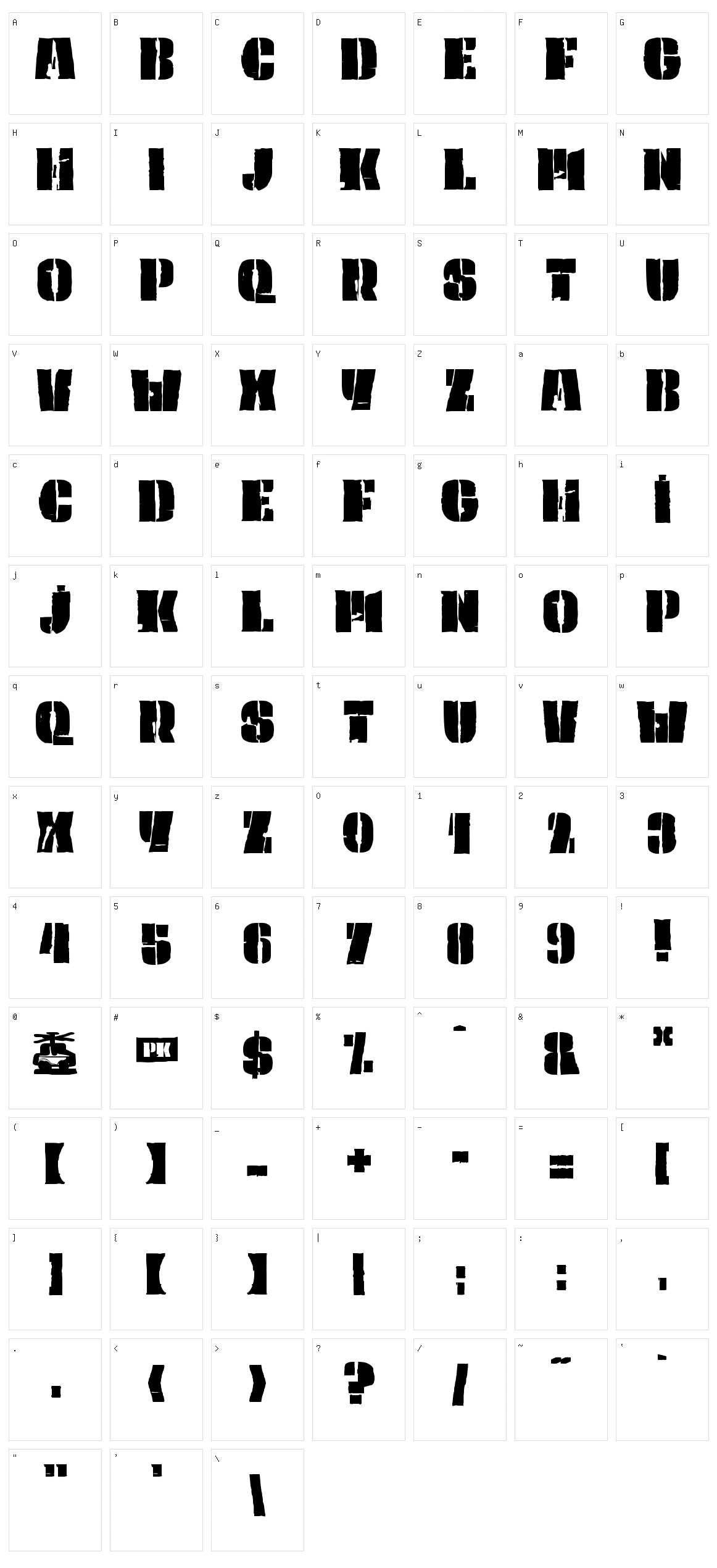 PK Captain Character Set