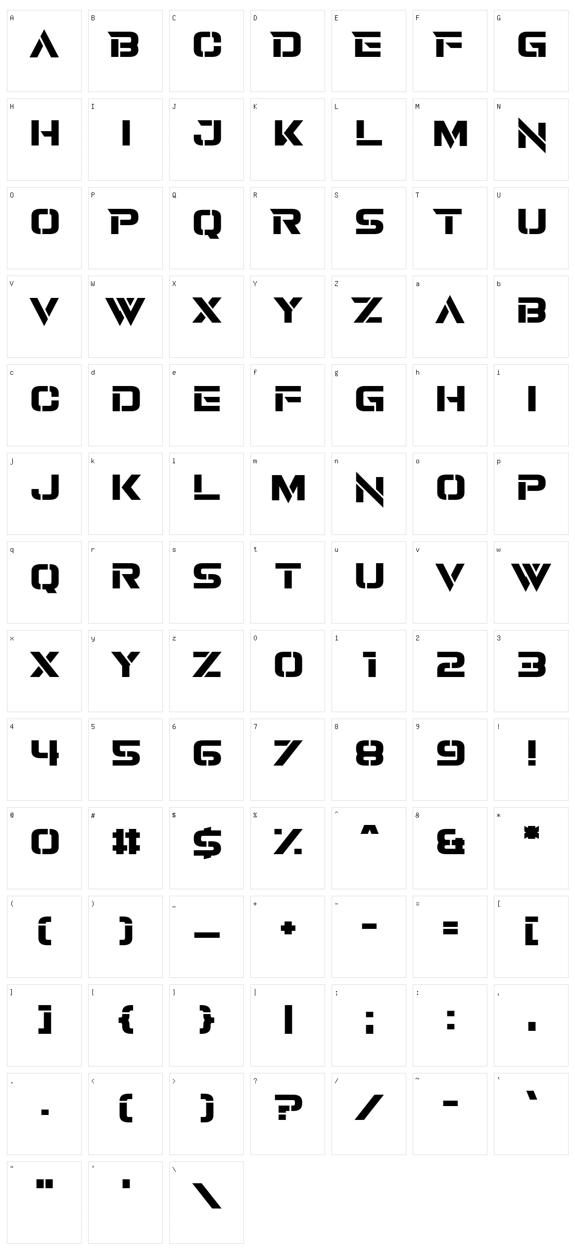 Revamped Character Set