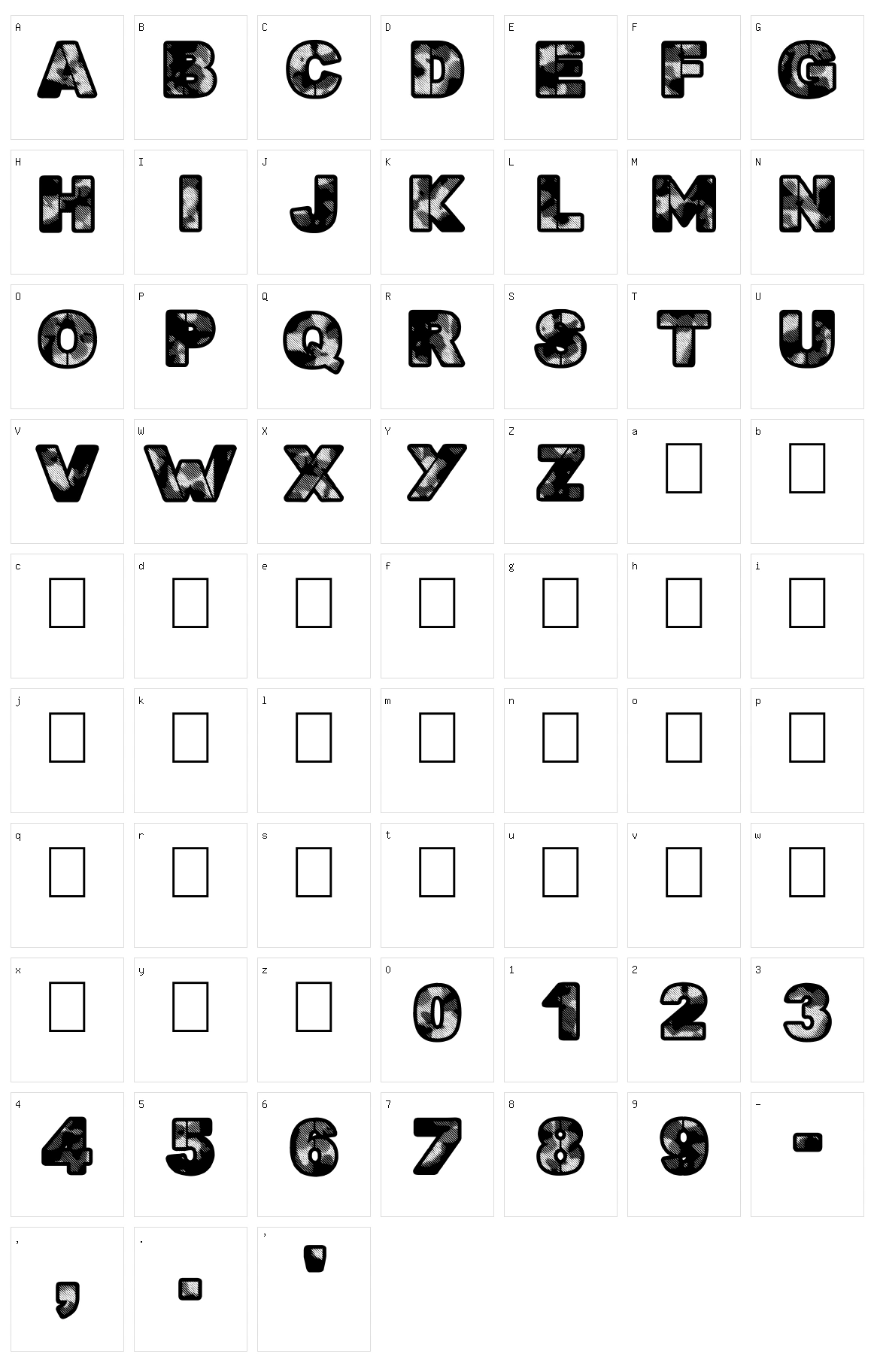 Search'n Destroy Character Set