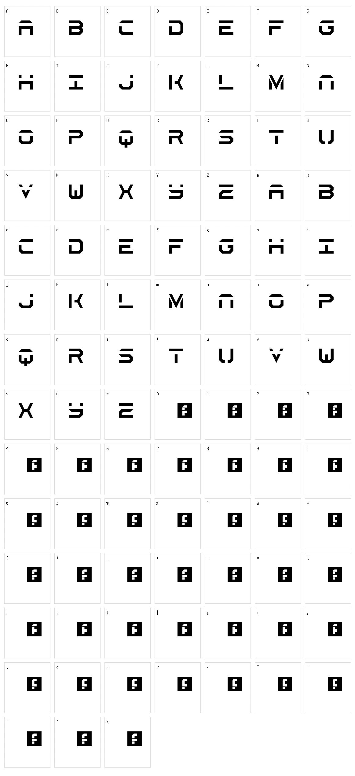 Secrets Stencil Character Set