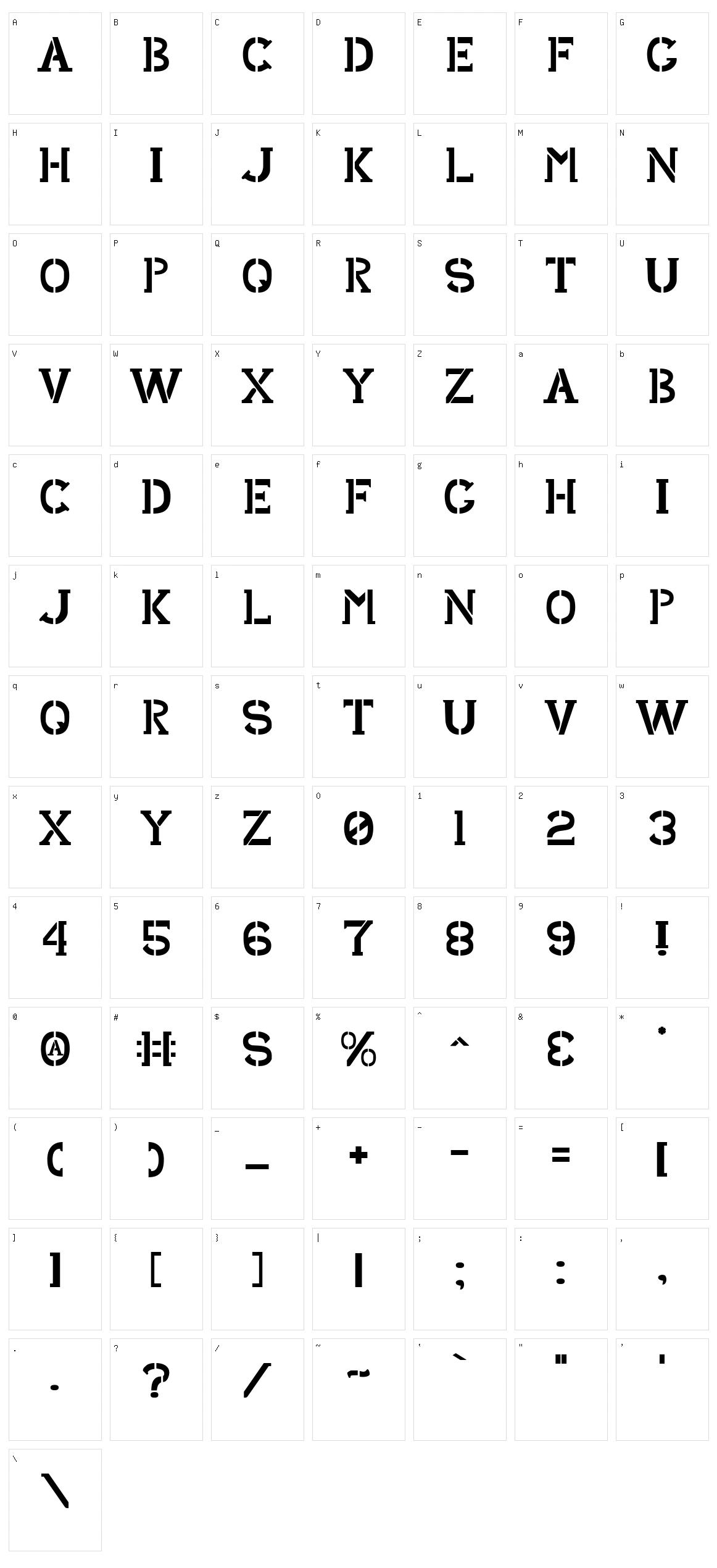 Shark Army Character Set