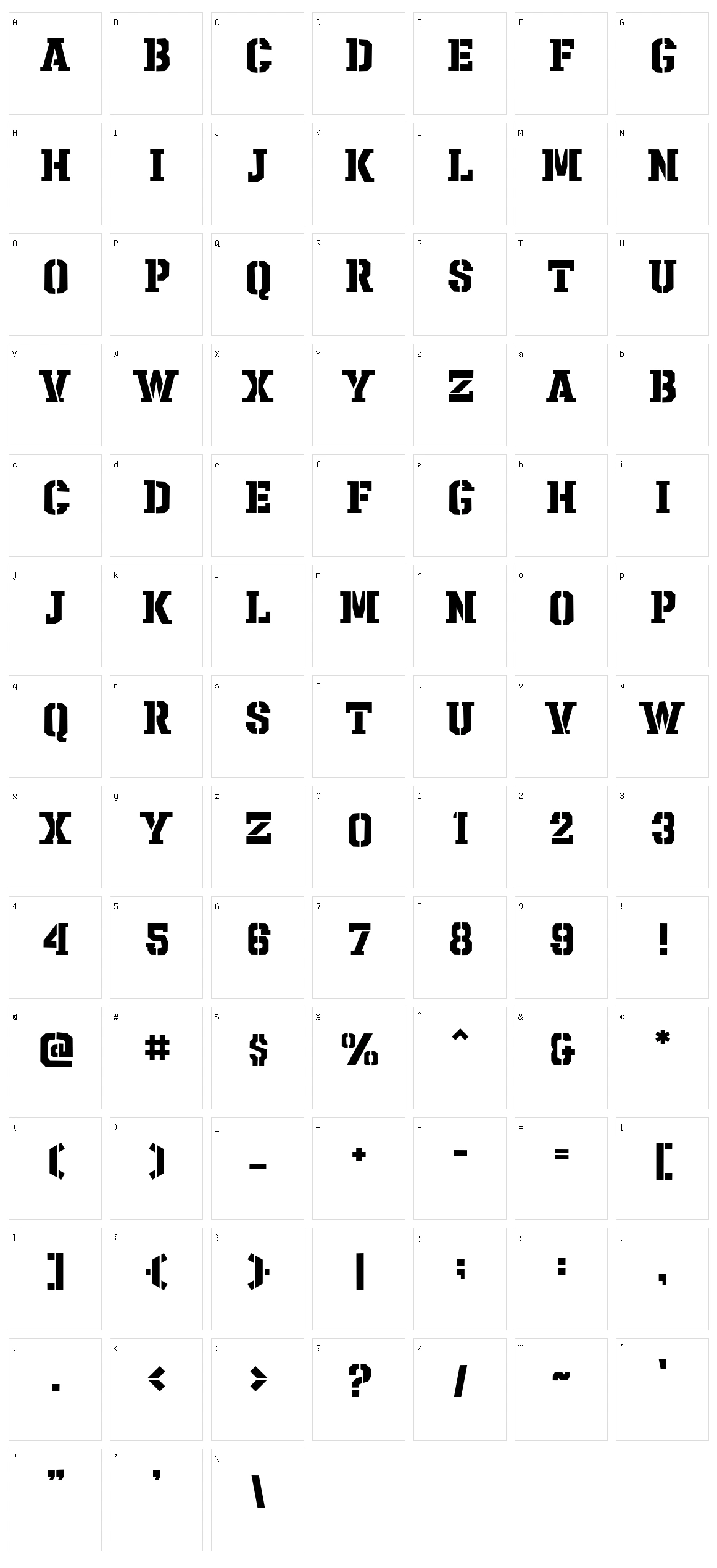 Sharpshooter Character Set