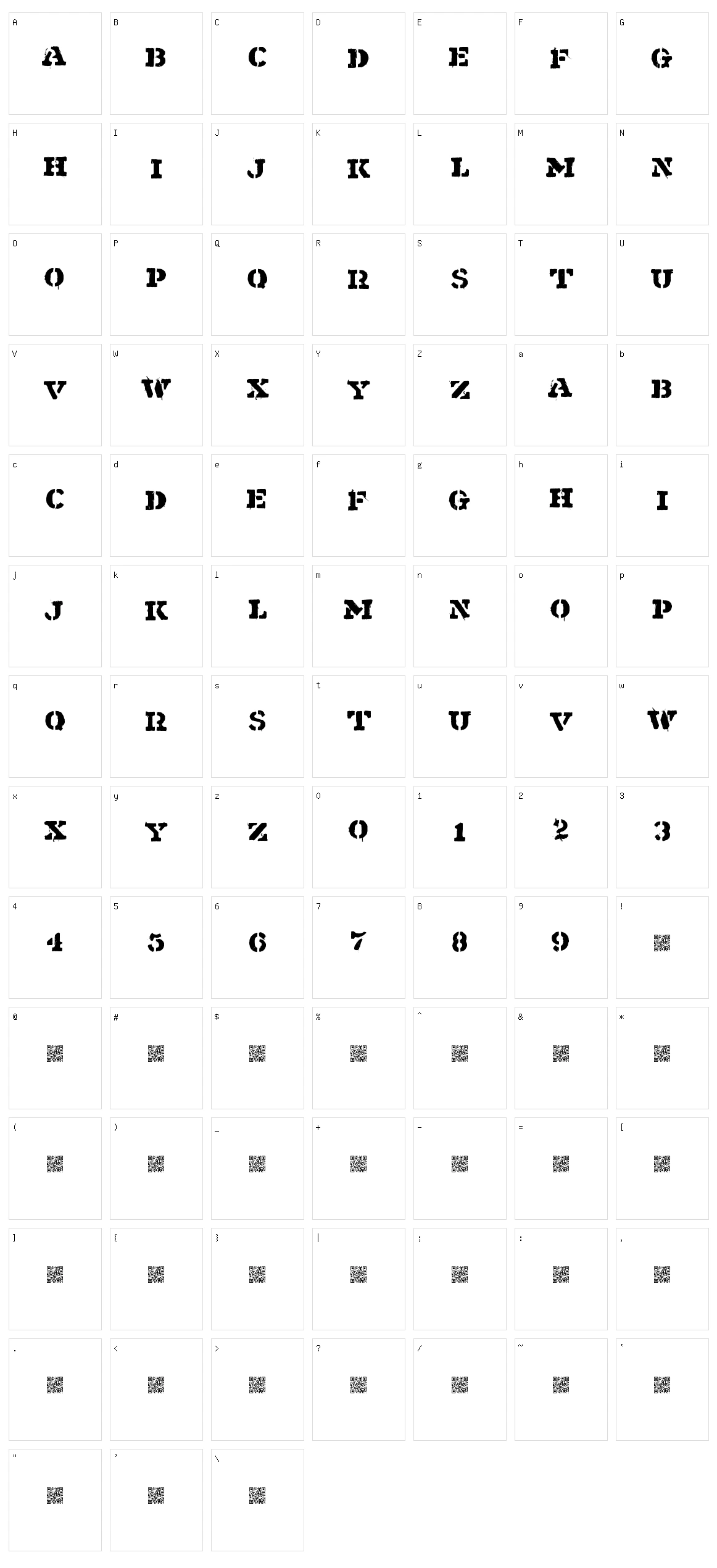 Shipment Character Set
