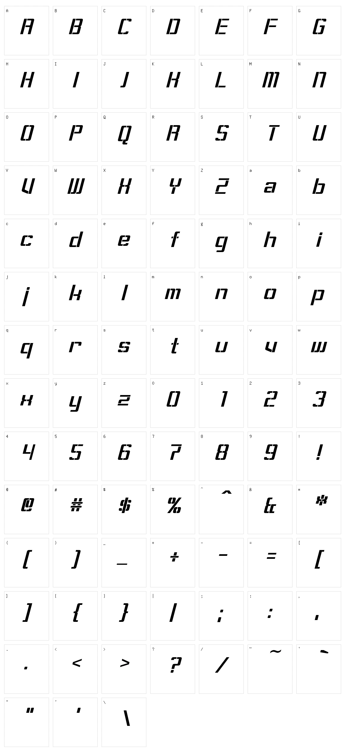 Sorenson Character Set