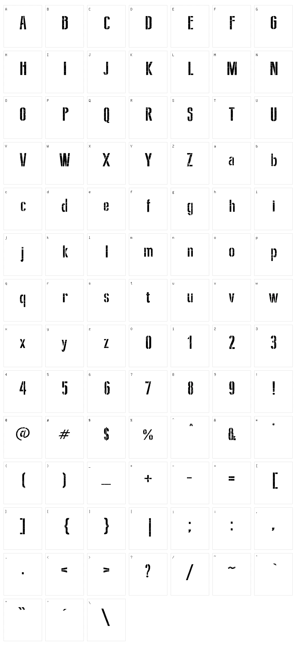 Soviet Style Character Set