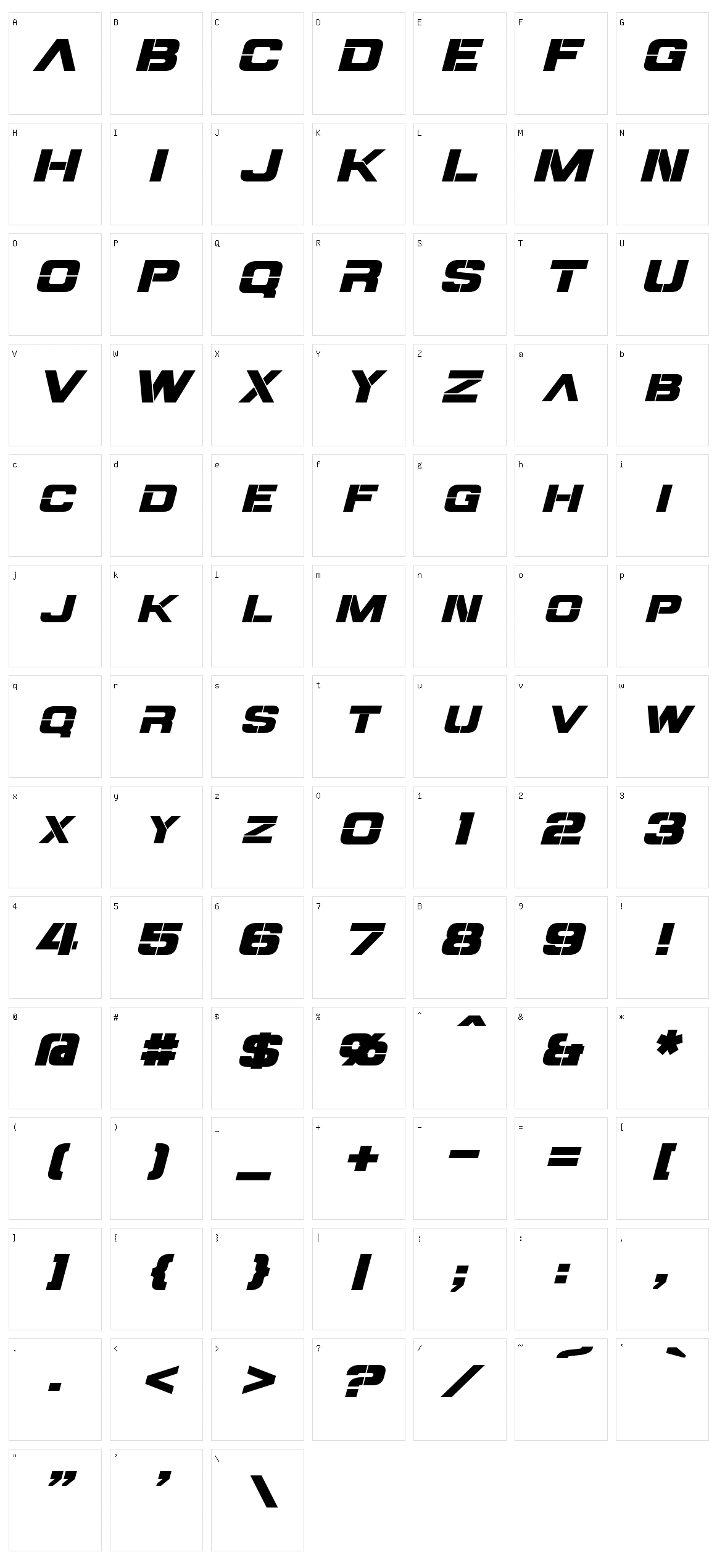 Steiner Character Set