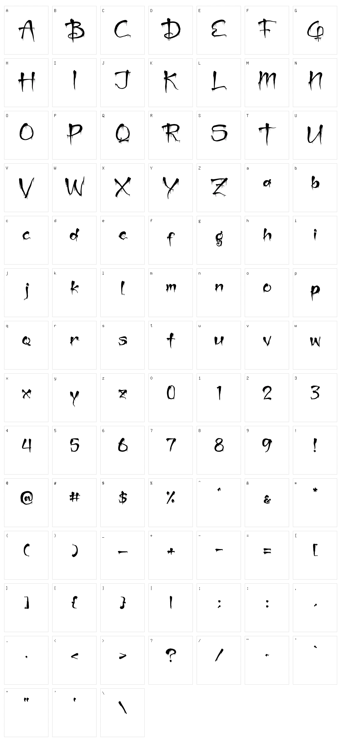 Ghost Activity Character Set