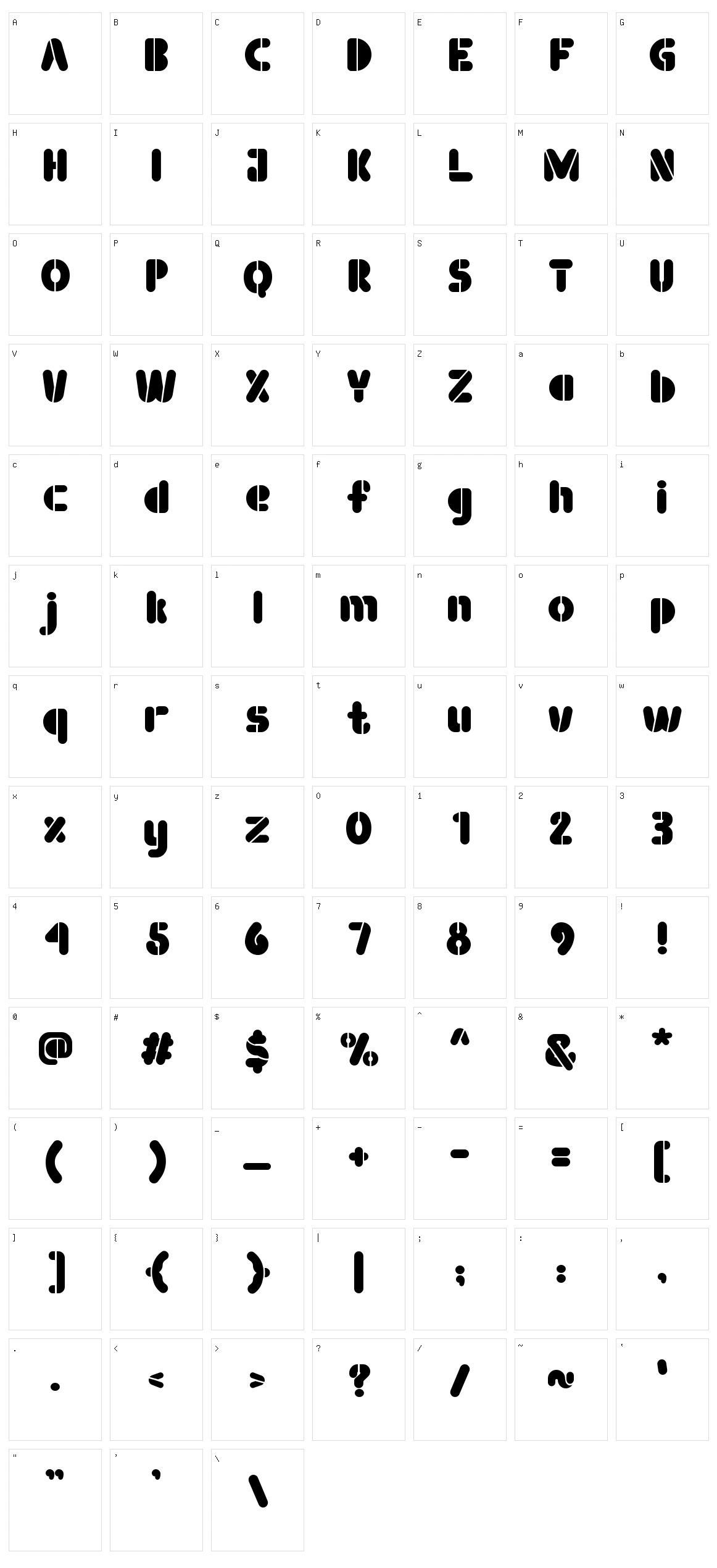 Time Bomb Character Set