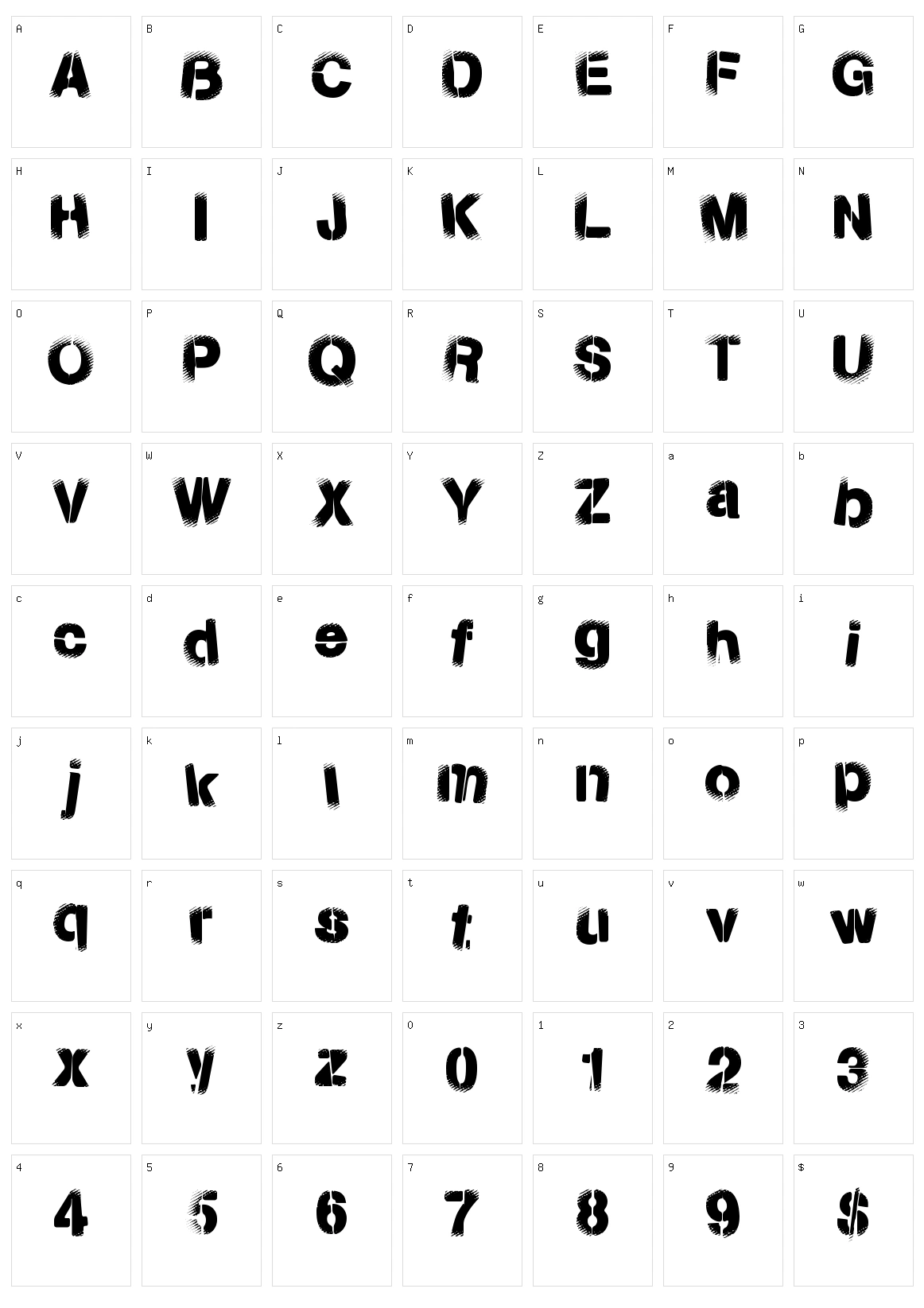 Toxic Powers Character Set