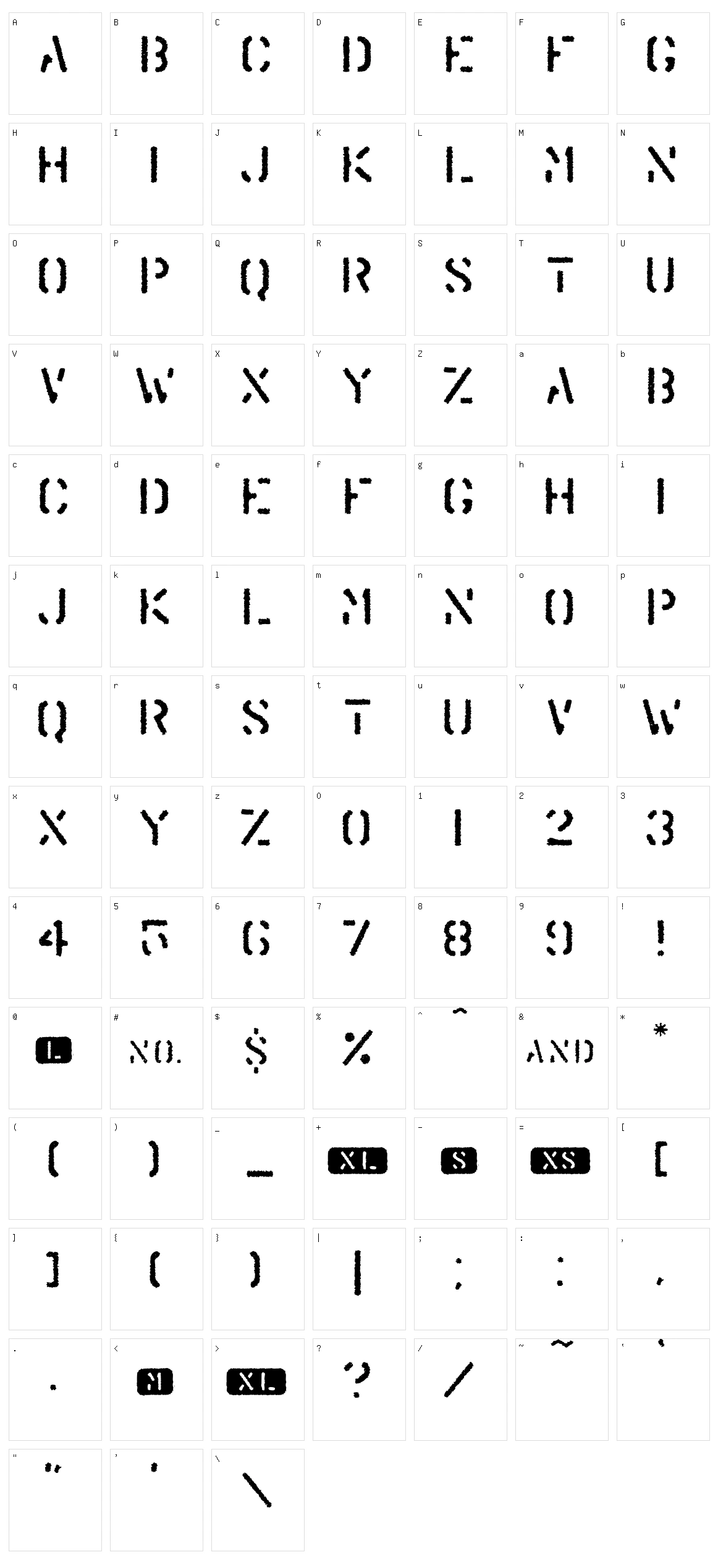 Trendy University Character Set