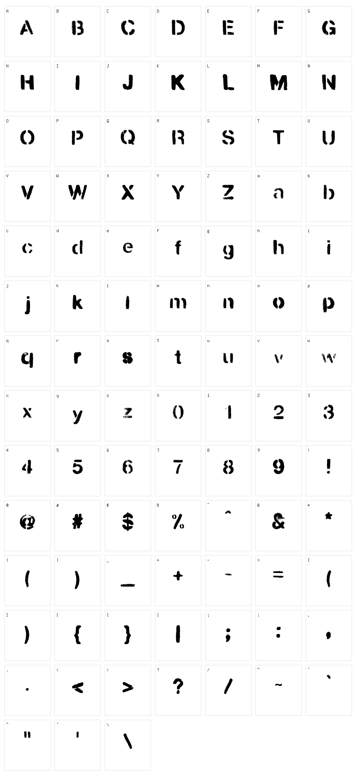 Urbana Character Set