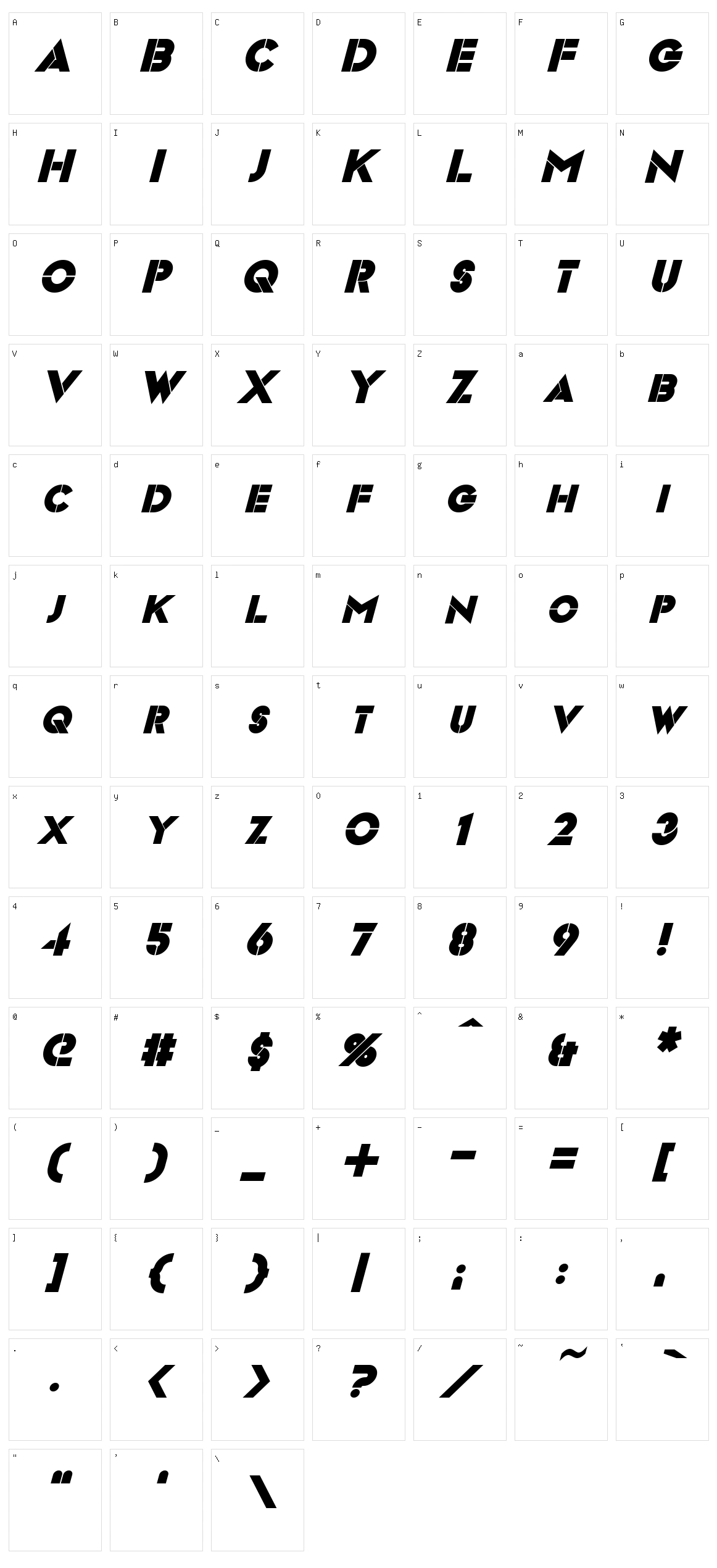Videopac Character Set